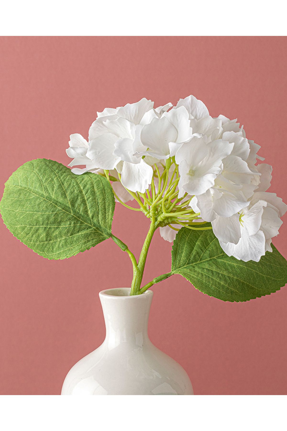 English Home Hortensia Tek Dal Yapay Çiçek Beyaz