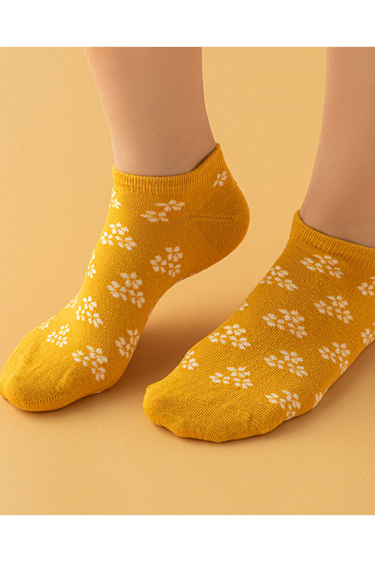English Home Wendy Pamuk Kadın Patik Çorap Sarı