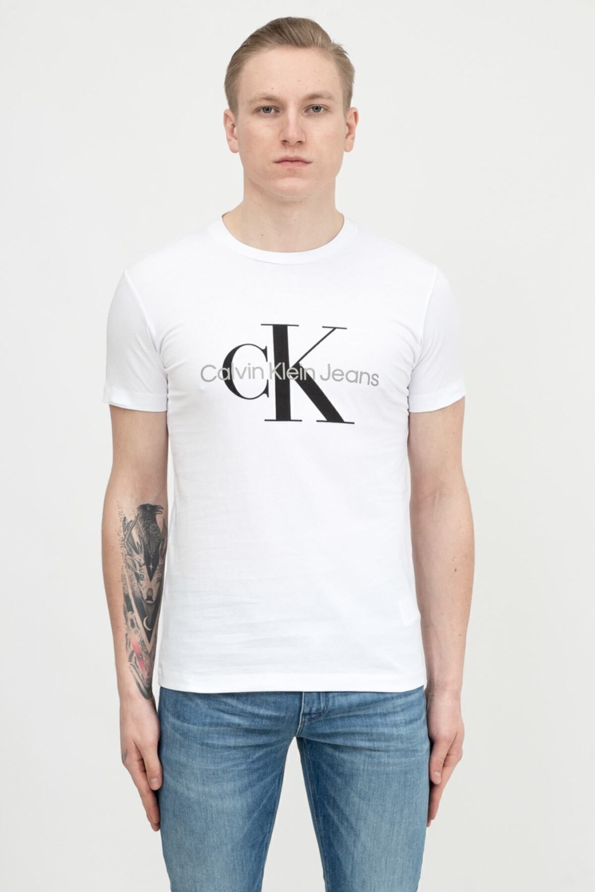 Calvin Klein Core Monogram Slim Tee Erkek Bisiklet Yaka T-shirtj30j320935