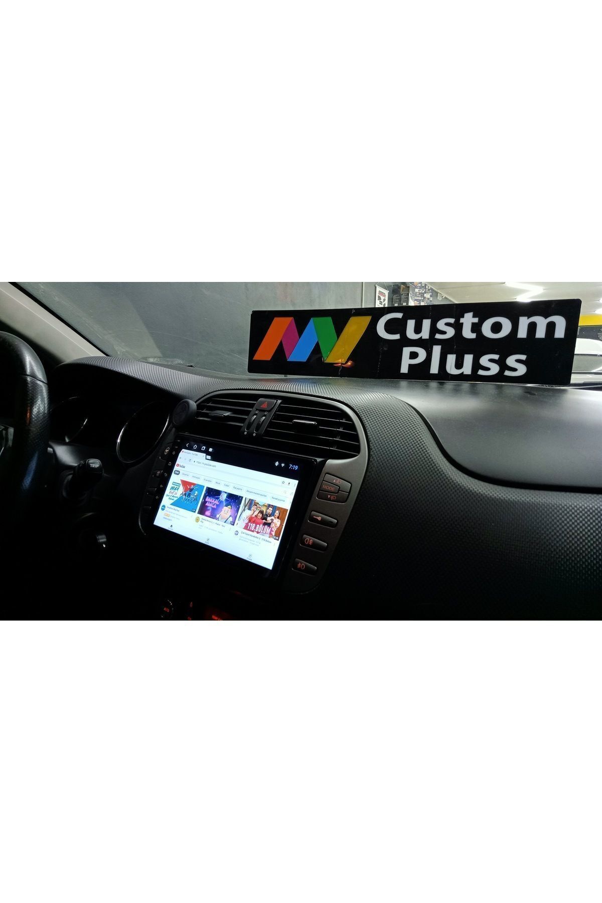 Custom Pluss Fiat Bravo Çerçeveli Android 12 Multimedya Carplay 4gb Ram 64gb Hdd Navigasyon Ekran