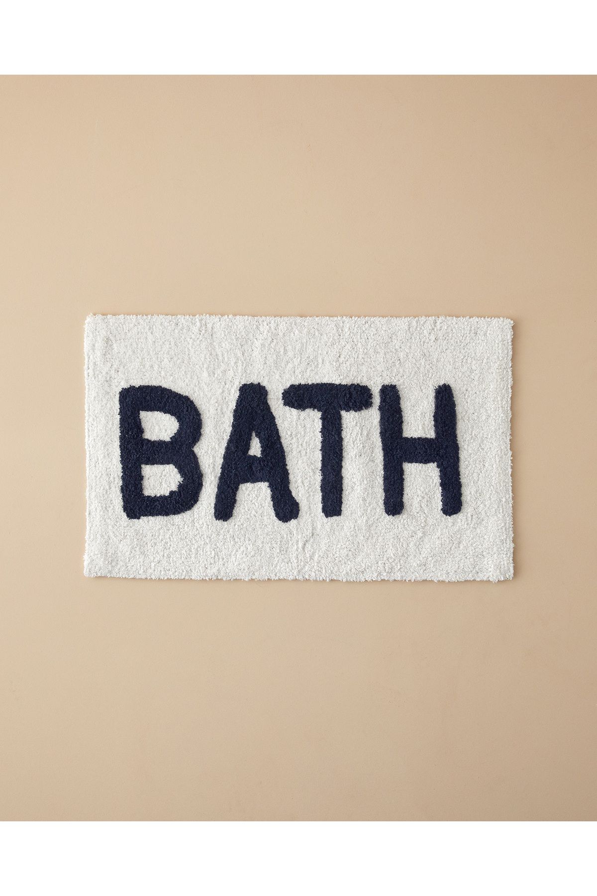 English Home Bath Bliss Pamuklu Banyo Paspası Lacivert-Beyaz