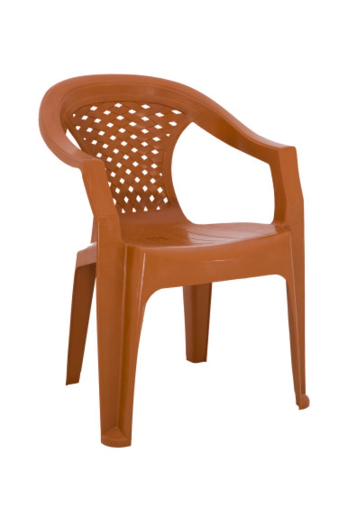 yılmaz masacılık Kahverengi Plastik Bahçe Mutfak Balkon Sandalyesi ( 4 Adet)
