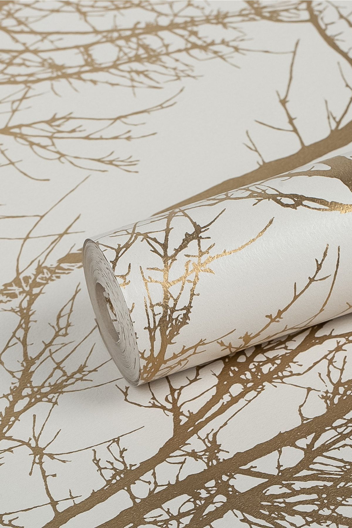 Bien Duvar Kağıtları Bien Exclusive 6250 Vision Çiçekli Dallı Krem Gold Desen 2023 Model Duvar Kağıdı 5,30 M²
