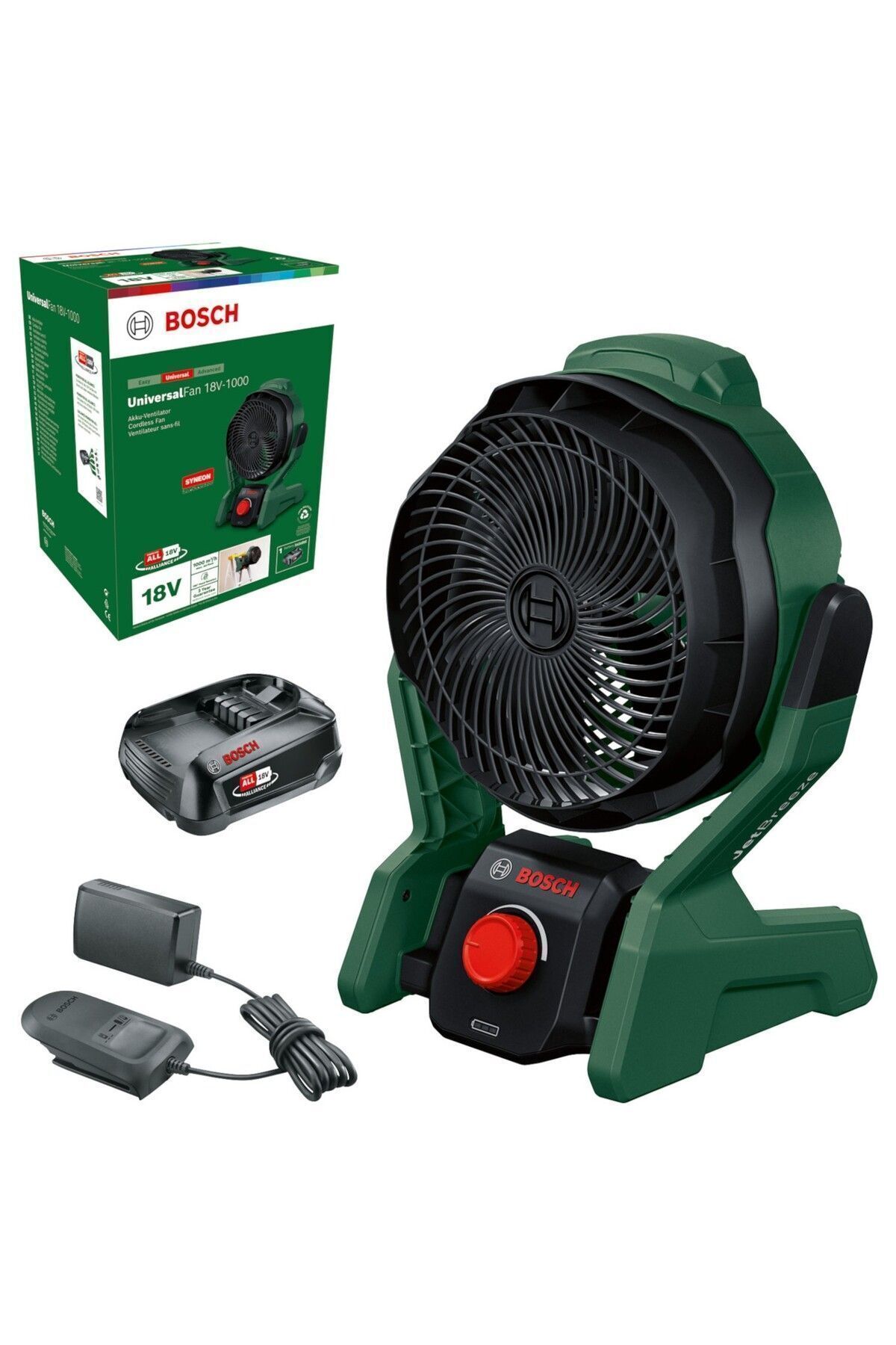 Bosch Cordless Portable Cooling Fan With 18 Volt 4 Amper Battery UNIVERSALFAN 18V-1000 P4A