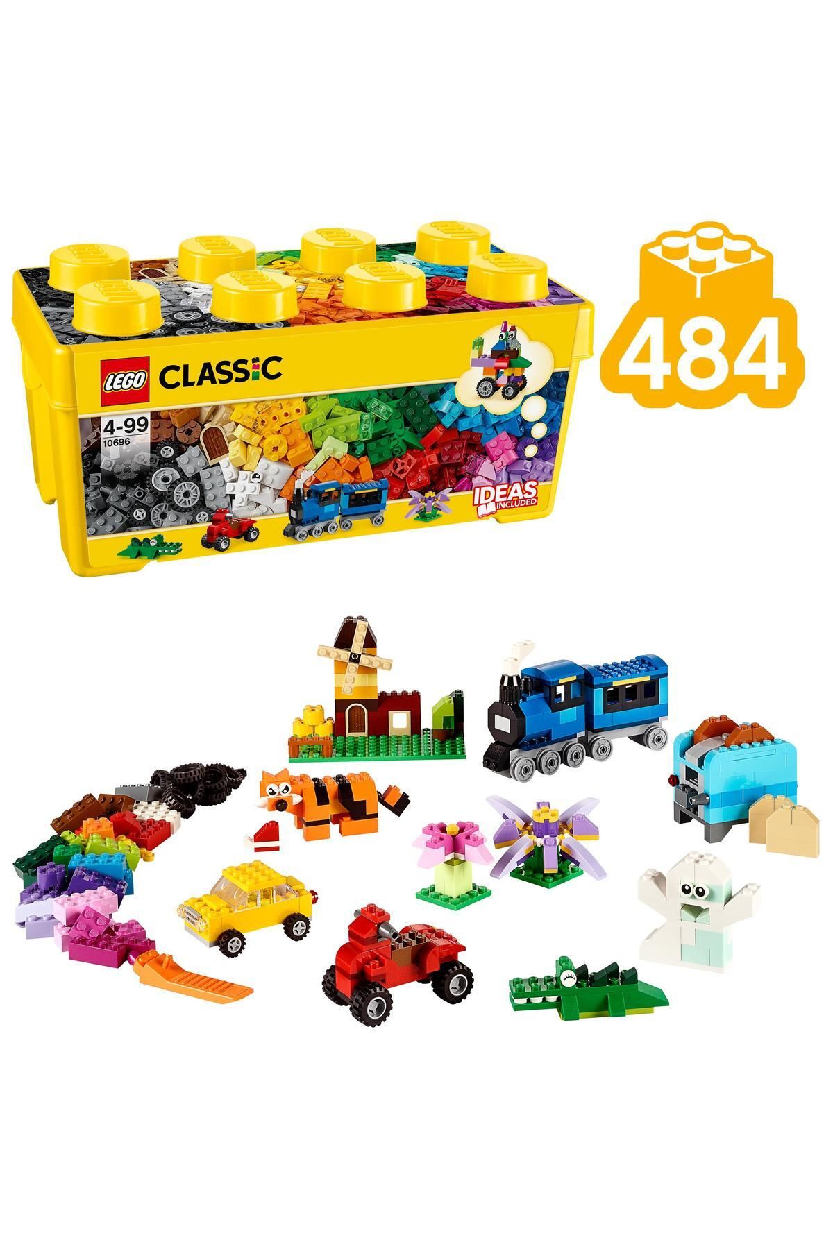 LEGO Classic Orta Boy Yaratıcı Yapım Kutusu 10696 - Yaratıcı Çocuklar Için Oyuncak Yapım S (484 PARÇA)
