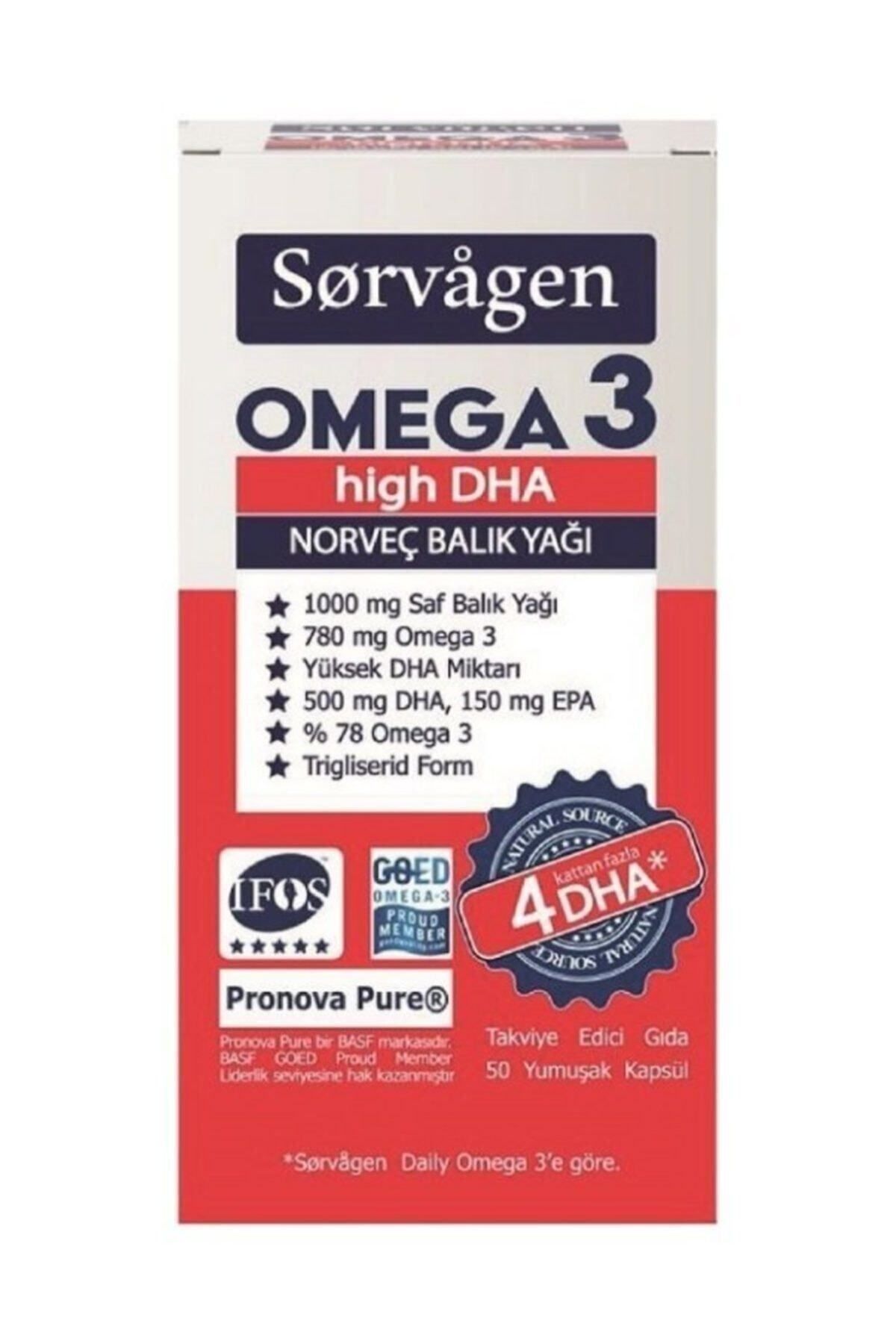 Sorvagen Omega 3 High Dha 1000 Mg Balık Yağı 50 Kapsül