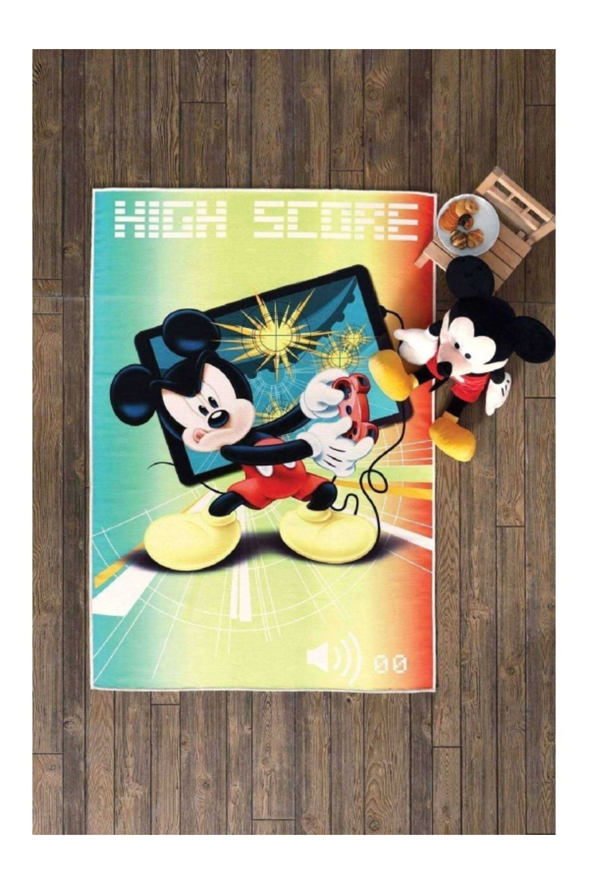 Taç 120*180 Mickey High Disney Hes Halı Lisanslı Taç