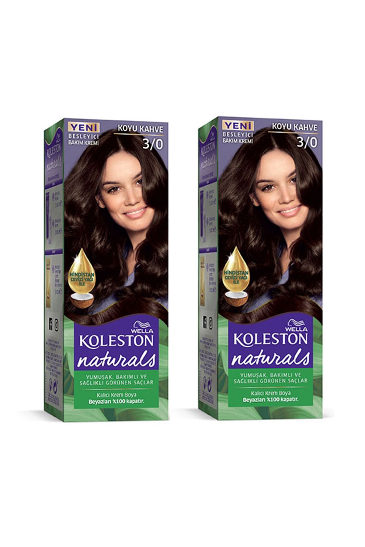 Genel Markalar Naturals Saç Boyası Koyu Kahve 3/0 2x Paket