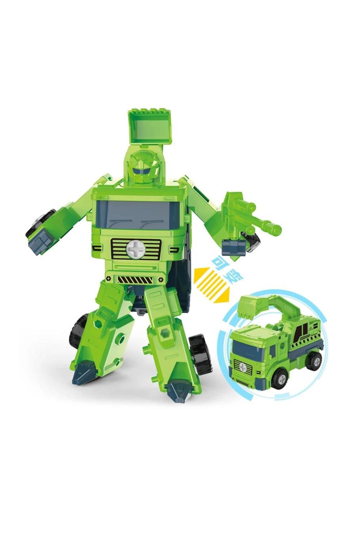 Genel Markalar Dıy - Robota Dönüşen Sök-tak Araba - Lb-998 - Yeşil (LİSİNYA)