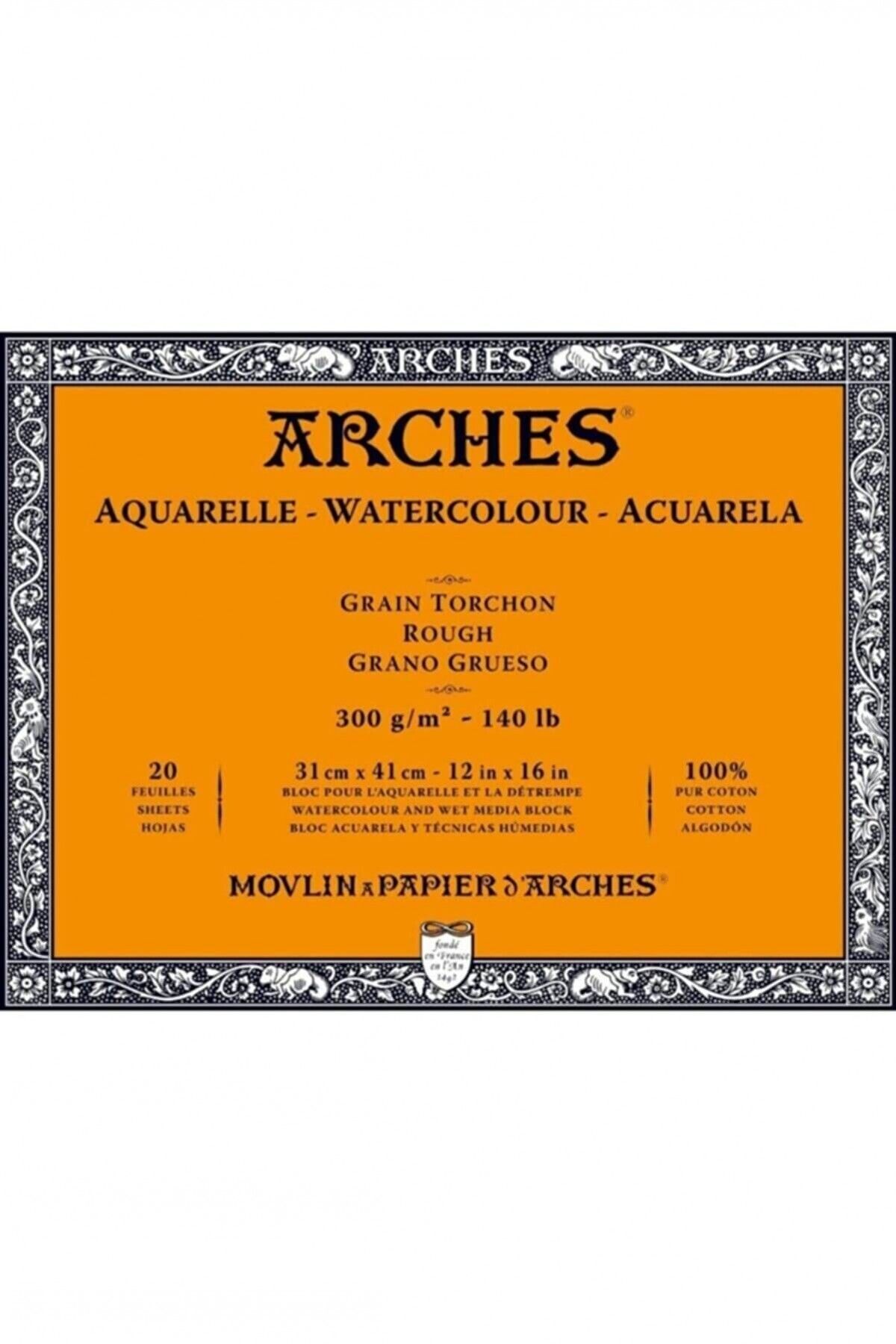 Arches Watercolor 300gr 31x41cm 20yp Rough Suluboya Blok / A1795087