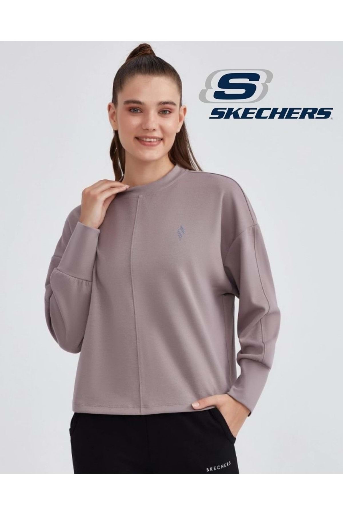 Skechers W Soft Touch Eco Crew Neck Sweatshirt S232181 Kadın Sweatshirt Pembe