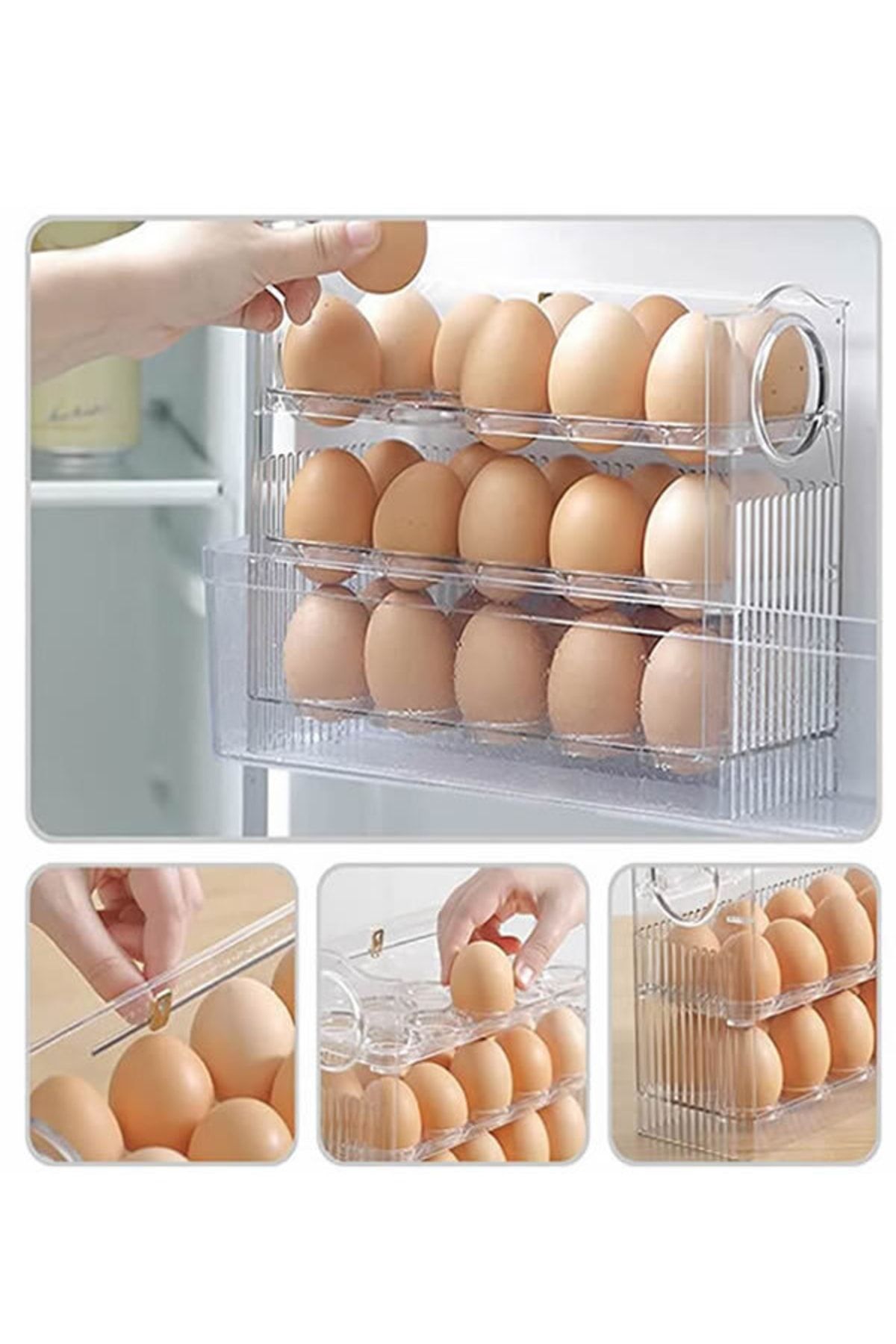 MaxiPro Yumurtalık, Yumurta Düzenleyici, Yumurta Organizeri, Yumurta Saklama Kabı , Buzdolabı Düzenleyici