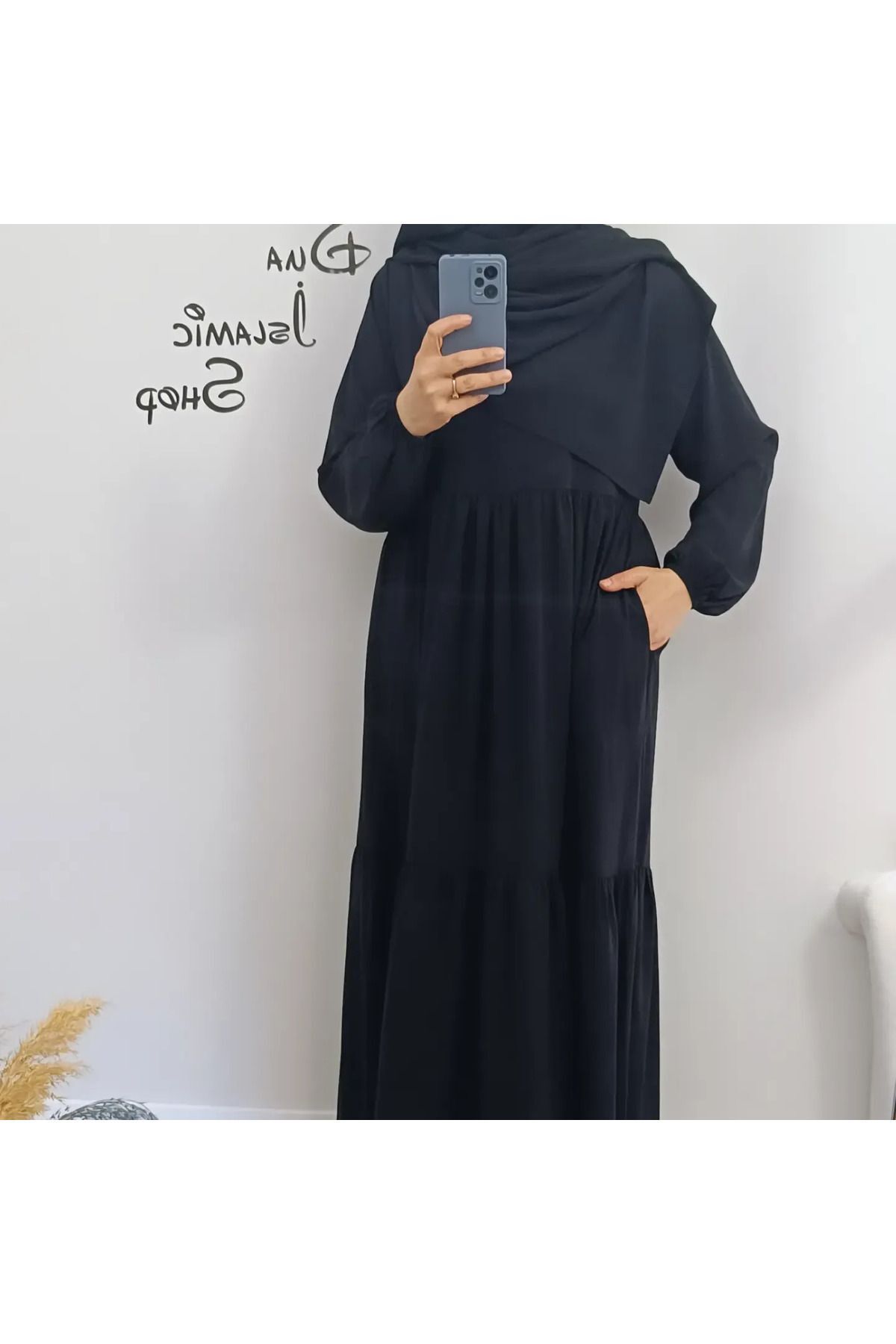 dua' is 1. Kalite Medine Ipeği Şal Jilbab Elbise Takımıı