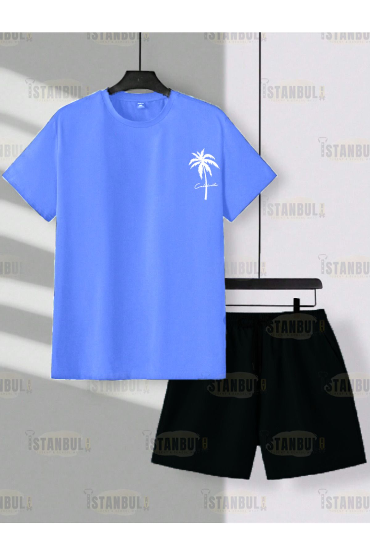 PENTHİLUS yaz ağacı  Baskılı T-shirt şort Eşofman Alt Üst Takımı