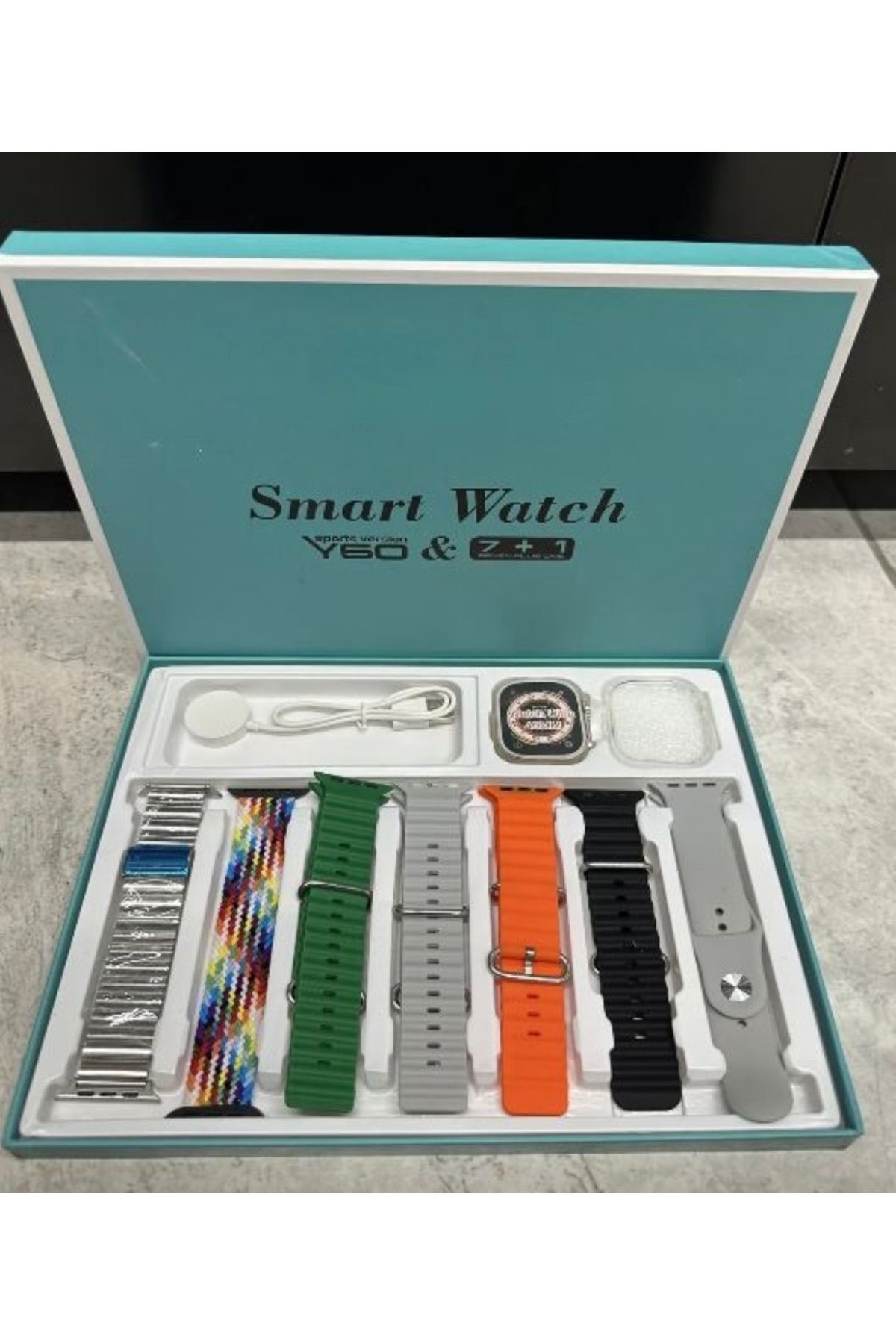 kadwex Yeni Nesil Watch Ultra2 7 Kordonlu Y60 Akıllı Saat Koruma Kılıf Hediyeli