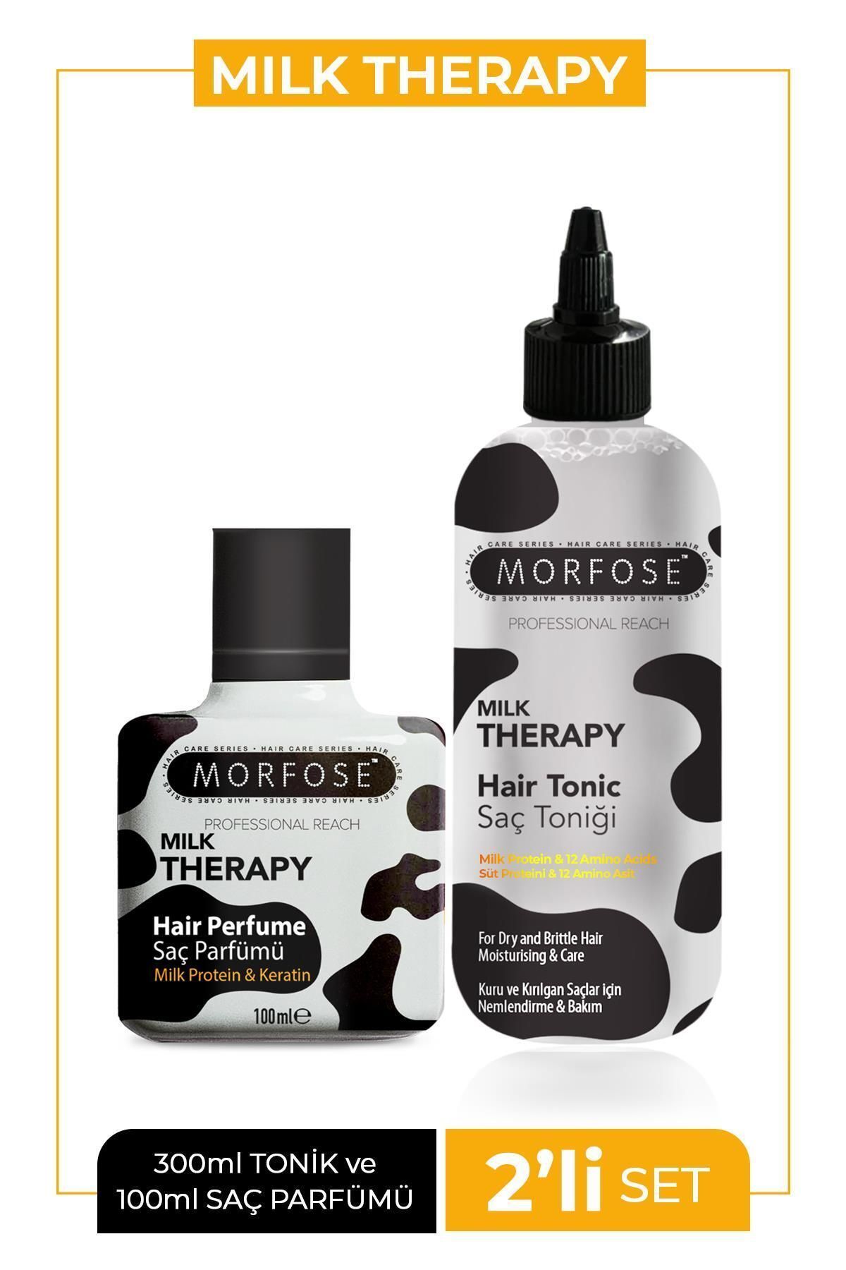 Morfose Milk Therapy Saç Parfümü 100 ml Kepek Karşıtı, Besleyici Ve Parlatıcı Saç Toniği 300 ml