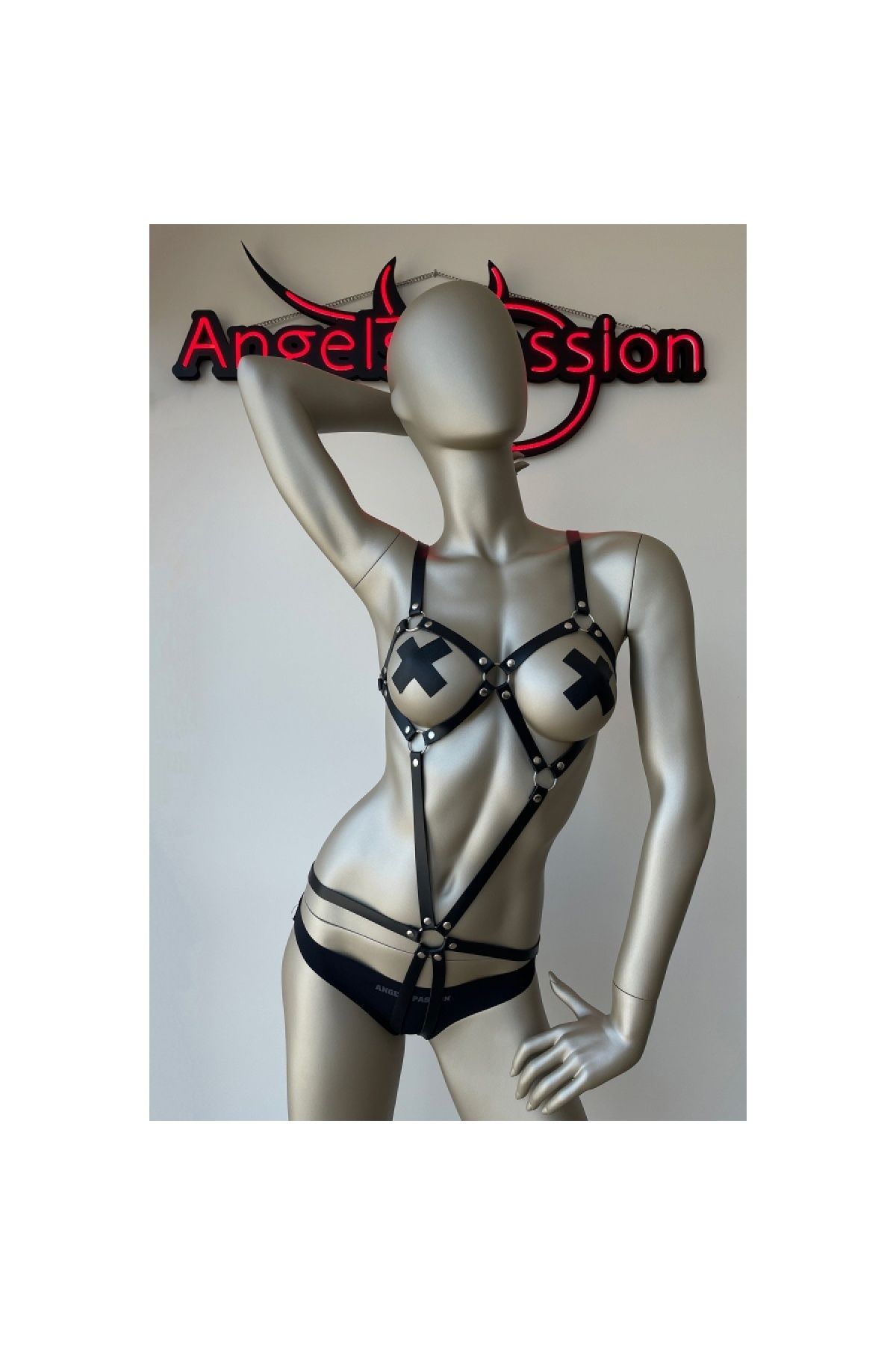 Findit Vücudu Saran Deri Fantazi Harness - APFT240 (Findit)