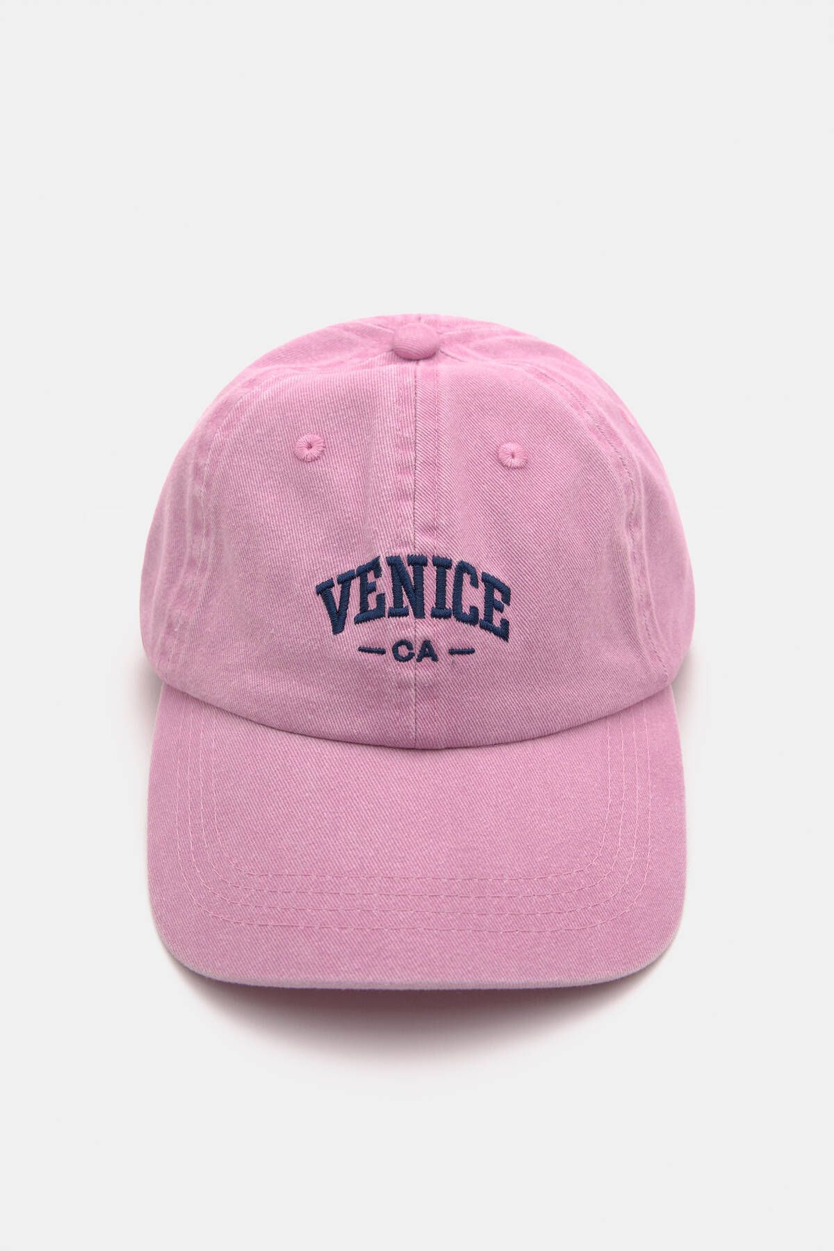 Pull & Bear Venice yazılı ve soluk efektli şapka
