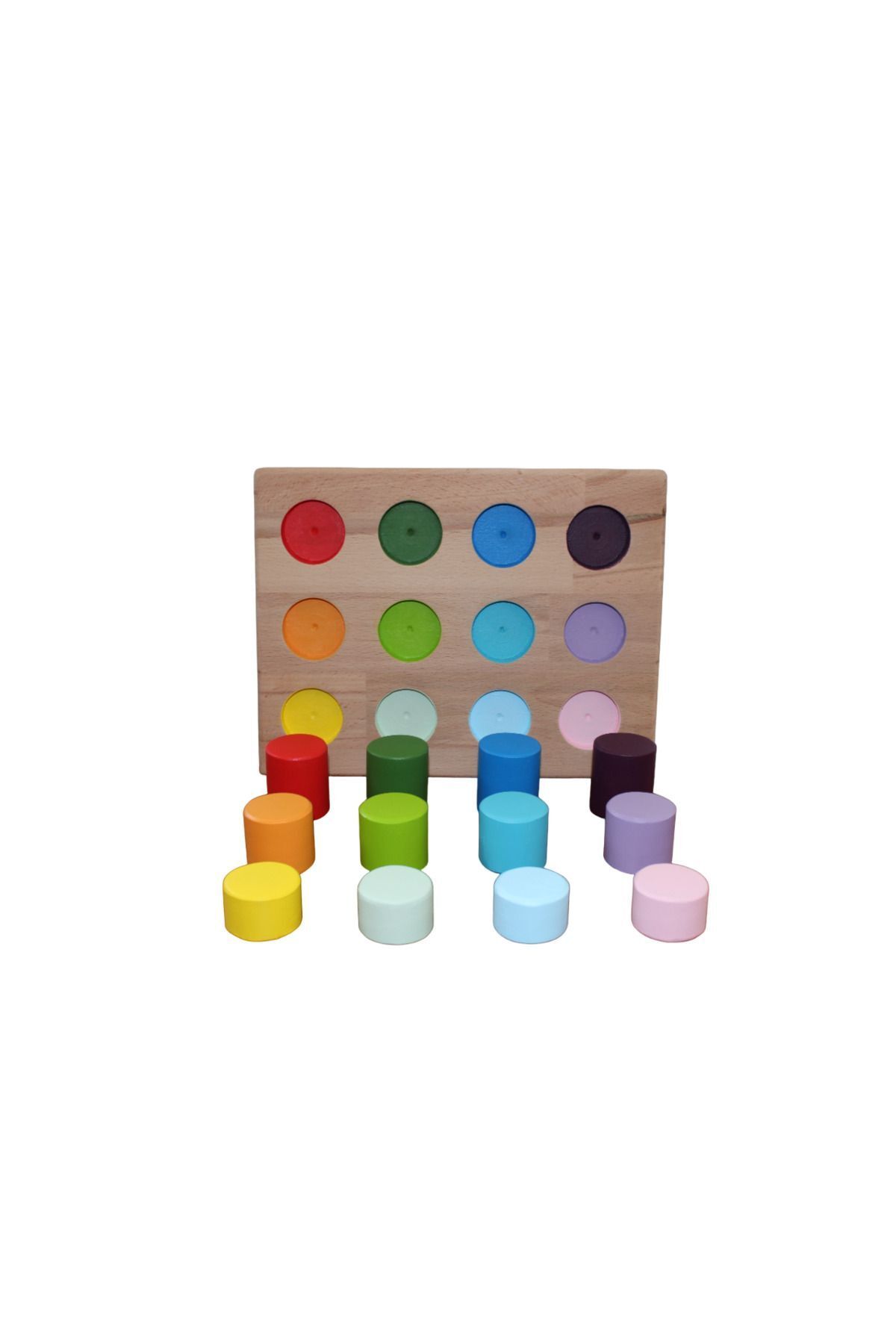 DENİZDESİGN Montessori Ahşap Eğitici Renk Eşleştirme Oyunu