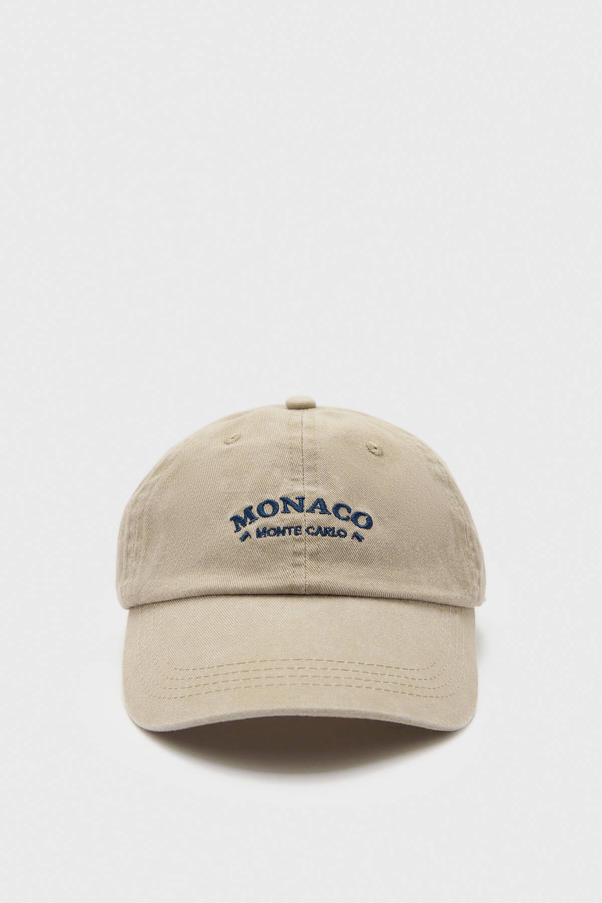 Pull & Bear "monaco" Sloganlı Soluk Efektli Şapka