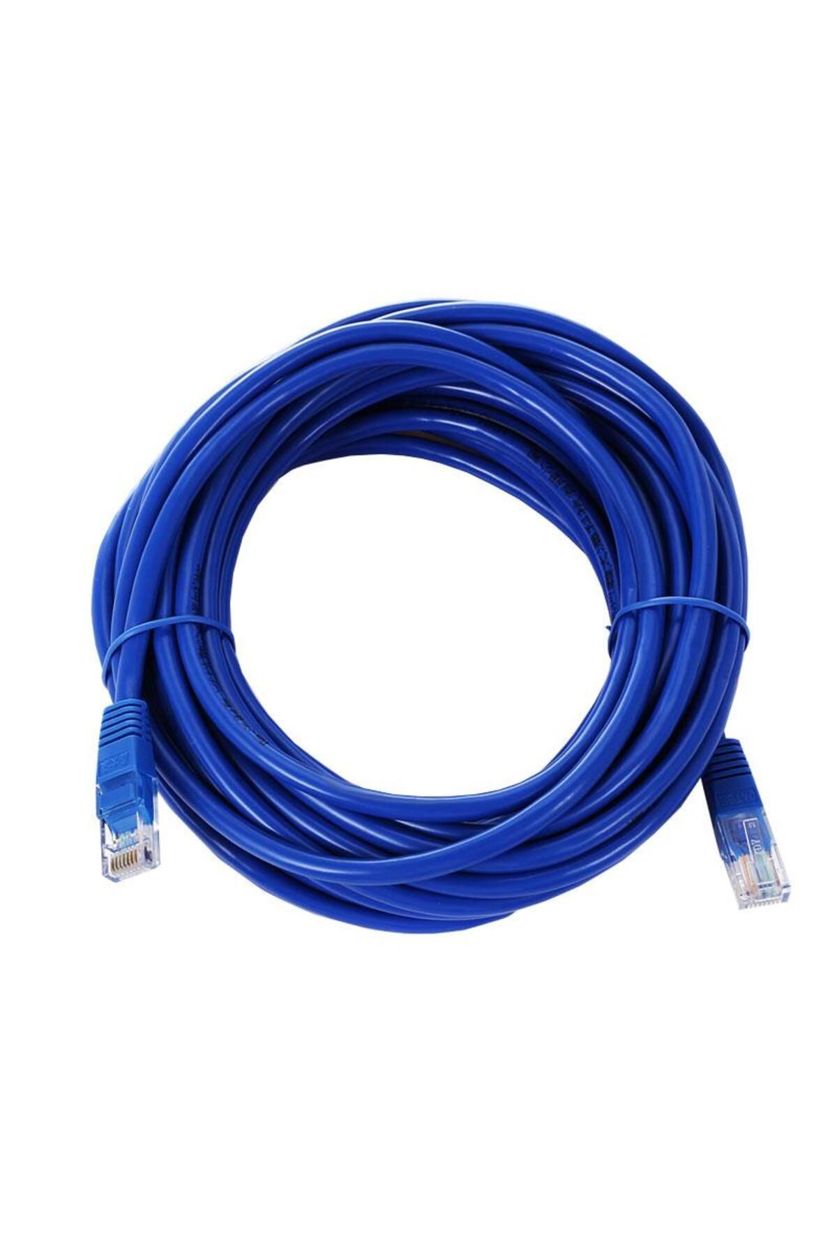 KEEPRO İnternet Bağlantı Kablosu Cat6 Rj 45 Ethernet Kablosu 10m Mavi