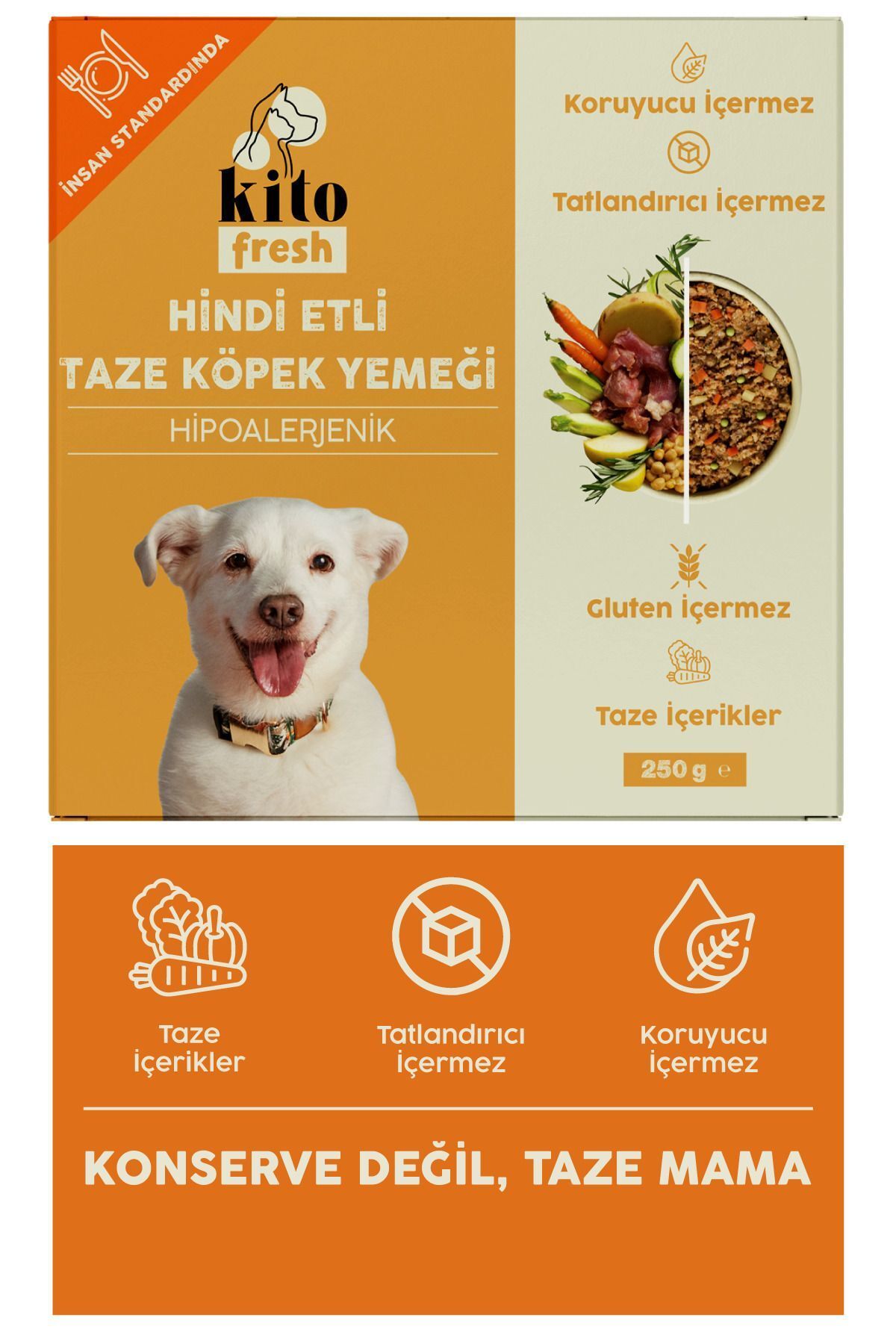 kito Fresh Hindi Etli Taze Köpek Yemeği