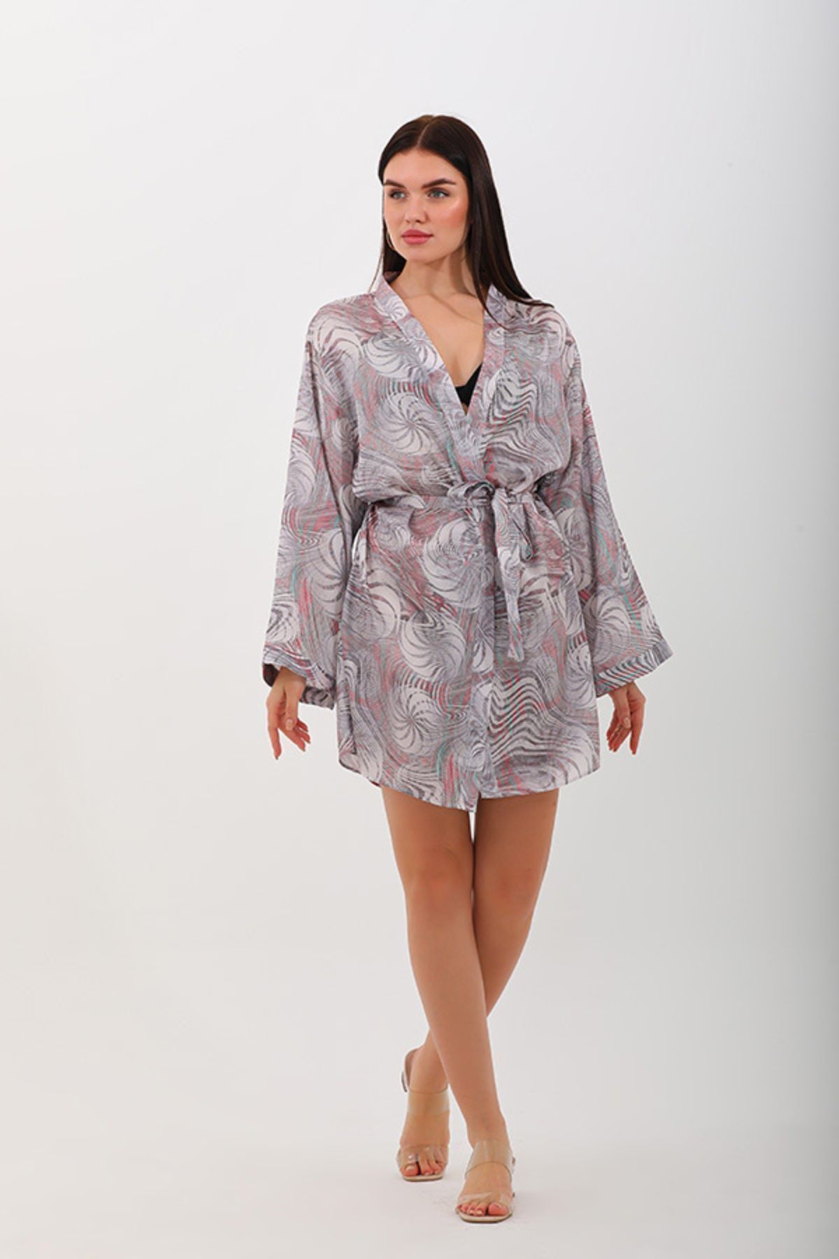 marecaldo Evde Kadın Giyim Modası Gecelik Sabahlık Modeli Unicorno Açık Desen