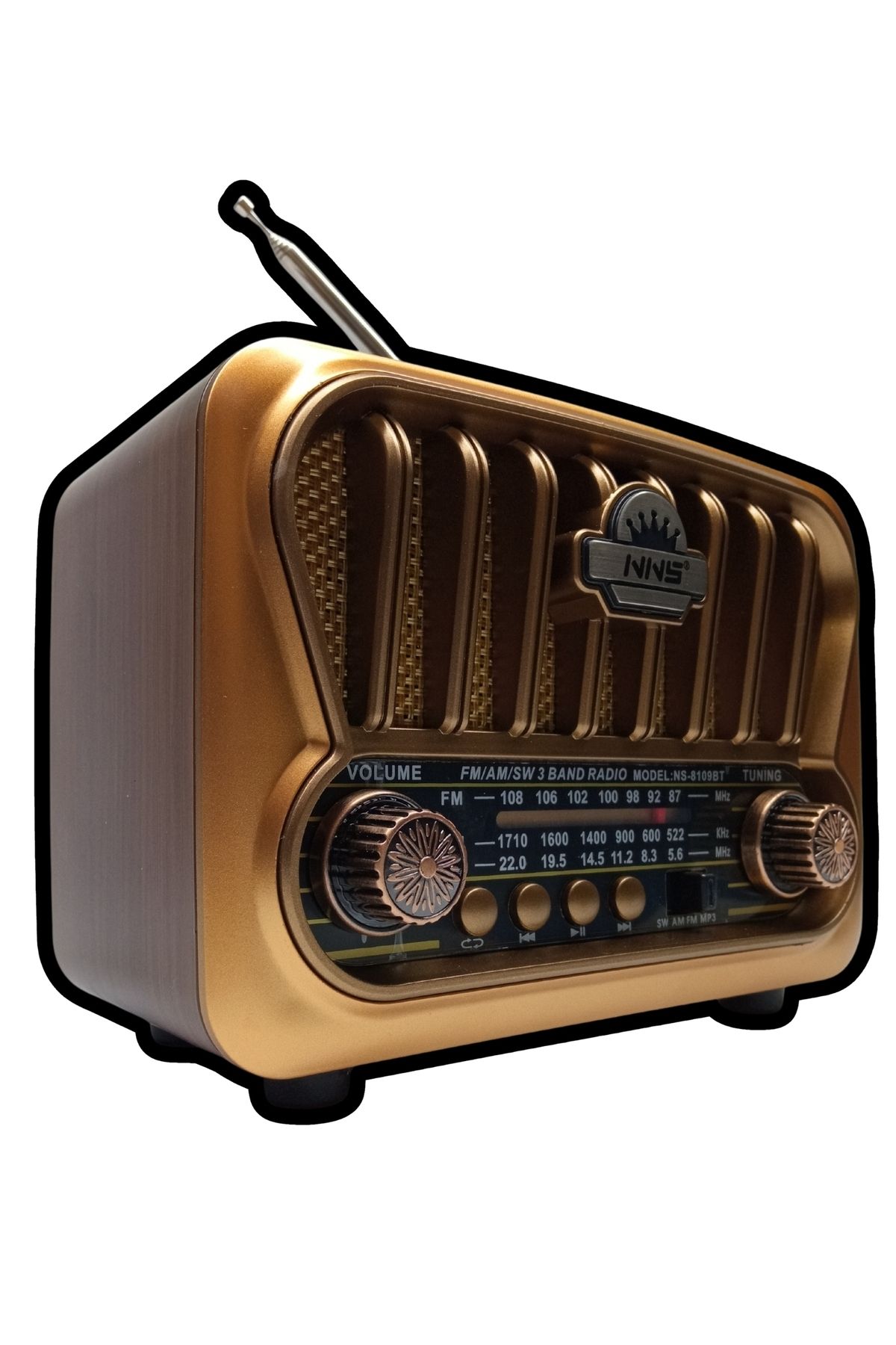 MN6 Ns-09 Nostaljik Radyo/tws Destekli/nostaljik Ahşap Radyo,18650 Li-pil,nostalji Radyo