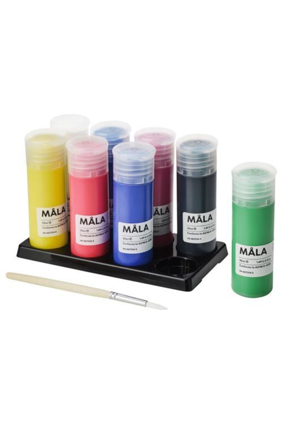 IKEA Çeşitli Renkler 400 Ml Boya Seti 8li Meridyendukkan Eğitici Oyuncaklar Renkli Boyalar Su Bazlı