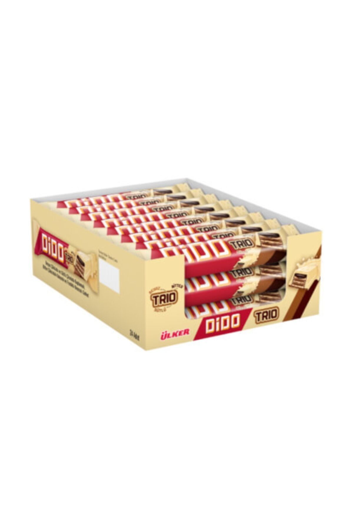 Ülker Dido Trio Beyaz Çikolatalı Gofret 36,5 gr 24 Adet