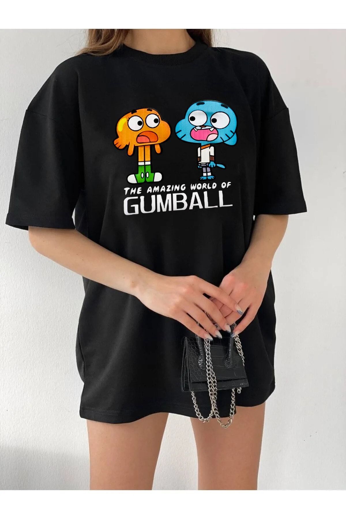 Pasage Unisex Rahat Kesim Gumball Karakter Oversize T-shirt