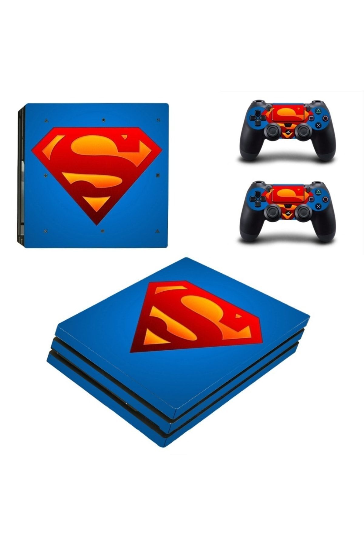 Kt Grup Superman Logo Playstation 4 Pro Uyumlu  Full Sticker Kaplamalar