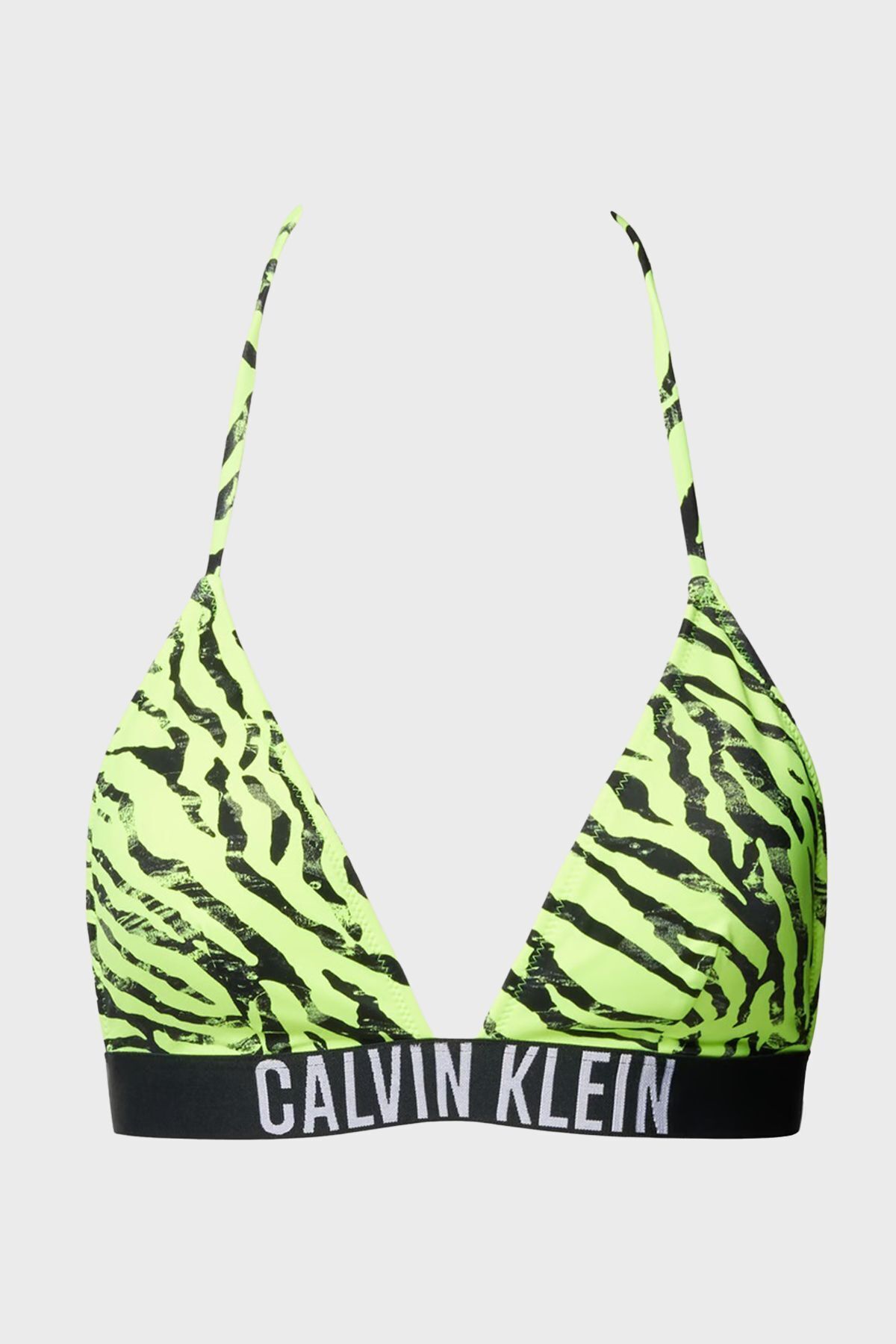 Calvin Klein Desenli Boyundan Bağlamalı Üçgen Bikini Üstü KW0KW023310IC  BİKİNİ ÜSTÜ KW0KW02331