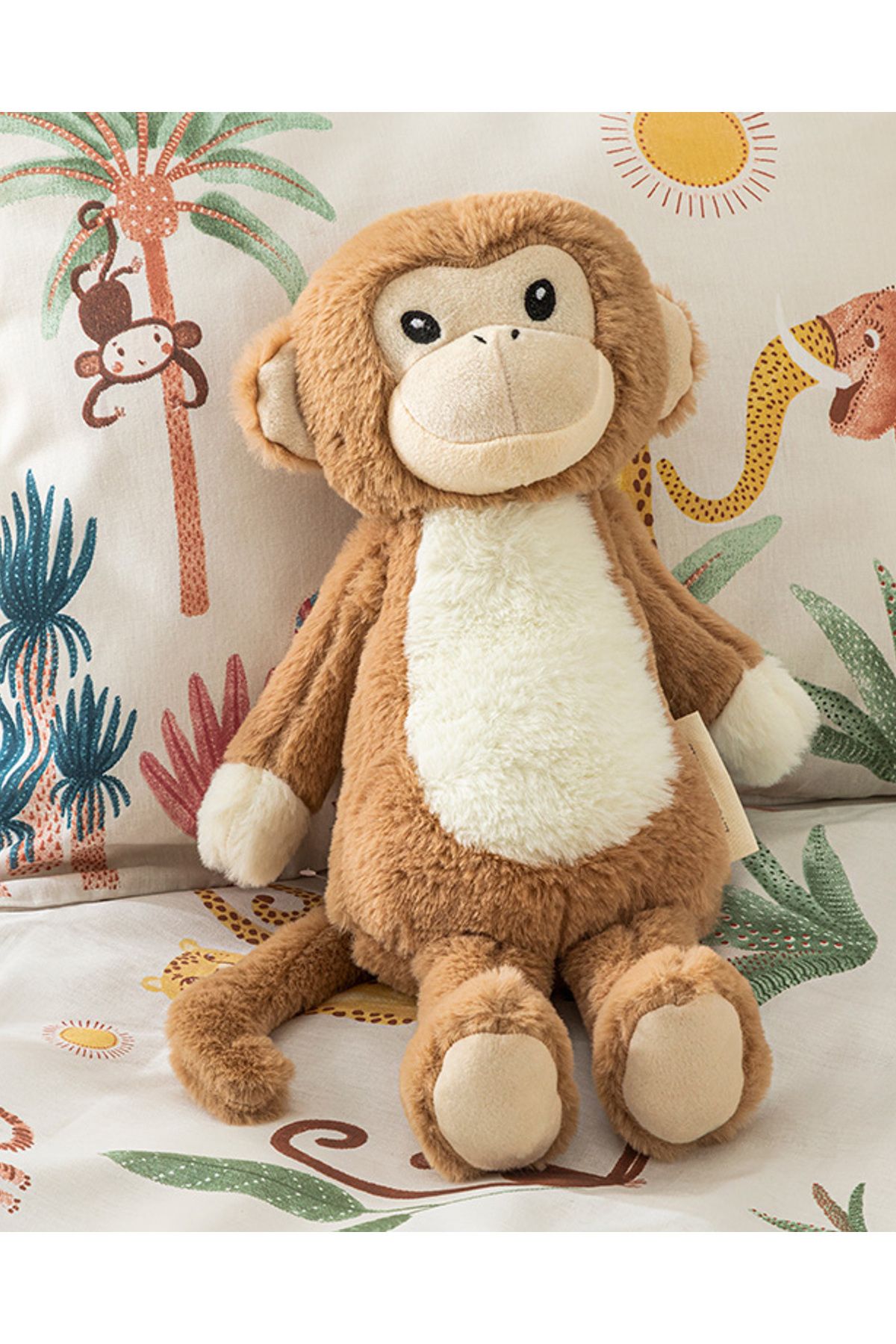 English Home Little Monkey Bebe Dekoratif Kırlent Ekru