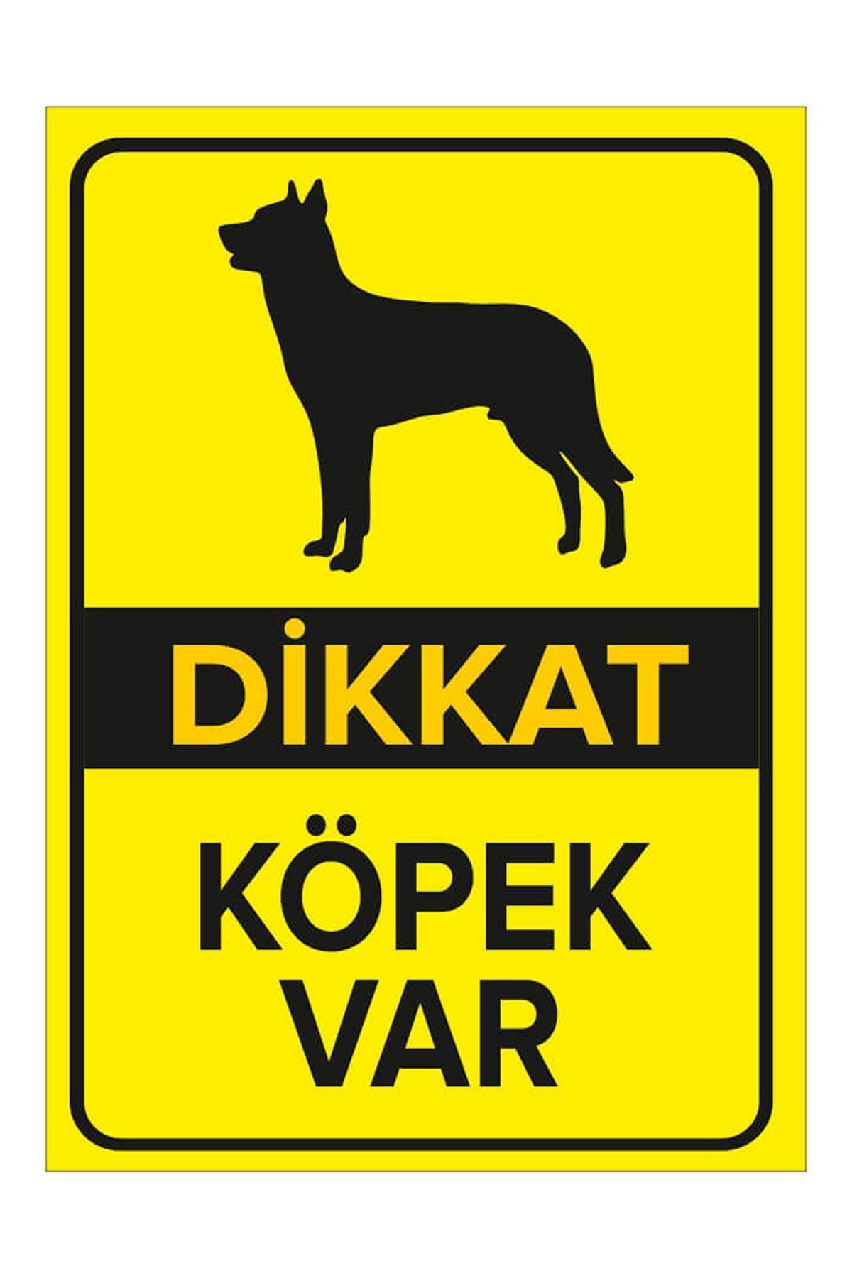 MIGNATIS Dikkat Köpek Var Levhası Siyah Alman Kurdu - Sac Malzeme 25x35cm