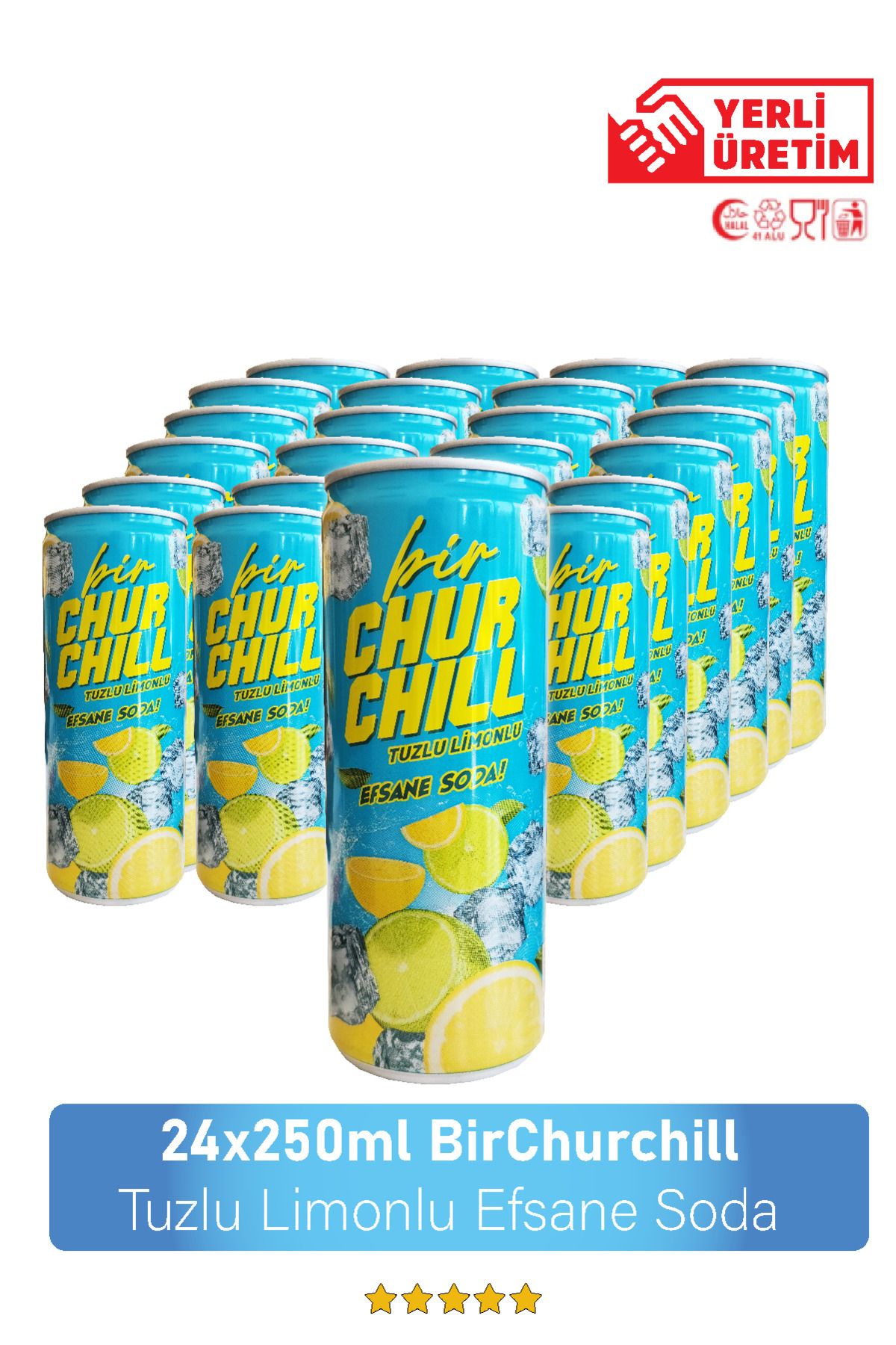 BİRAROMA BirChurchill - Tuzlu Limonlu Efsane Soda (Çörçil) 24 Adet