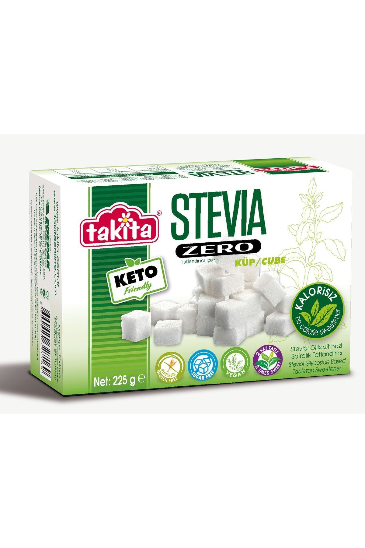 Takita Stevia Zero Küp Tatlandırıcı 225 Gr