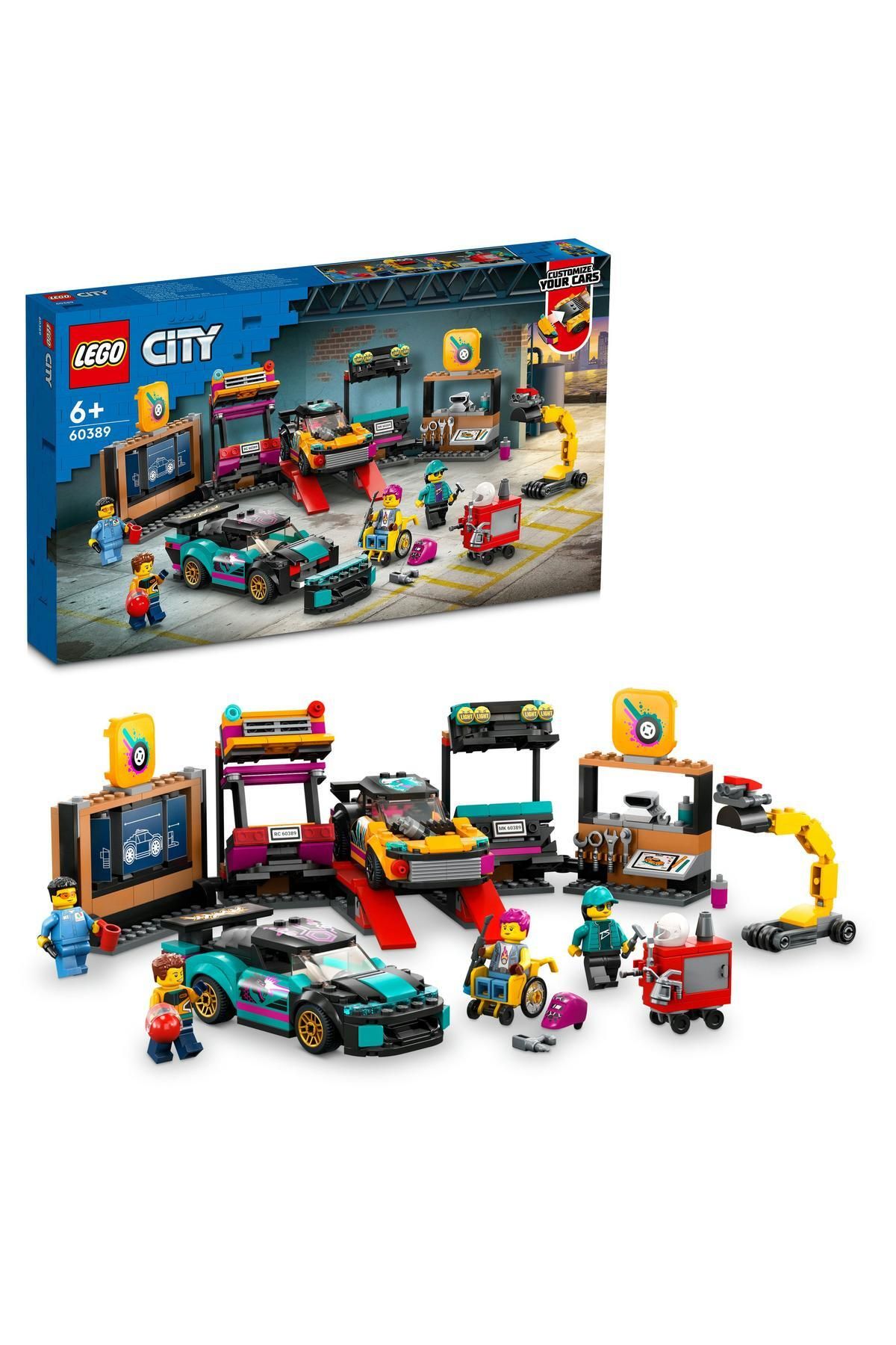 LEGO ® City Araç Modifiye Atölyesi 60389 - 6 Yaş ve Üzeri Çocuklar için Yapım Seti (507 Parça)
