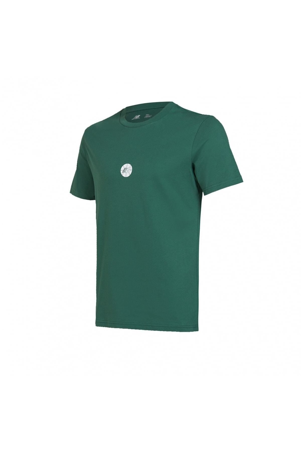 New Balance Lifestyle Yeşil Erkek Tişört Mnt1343-grn