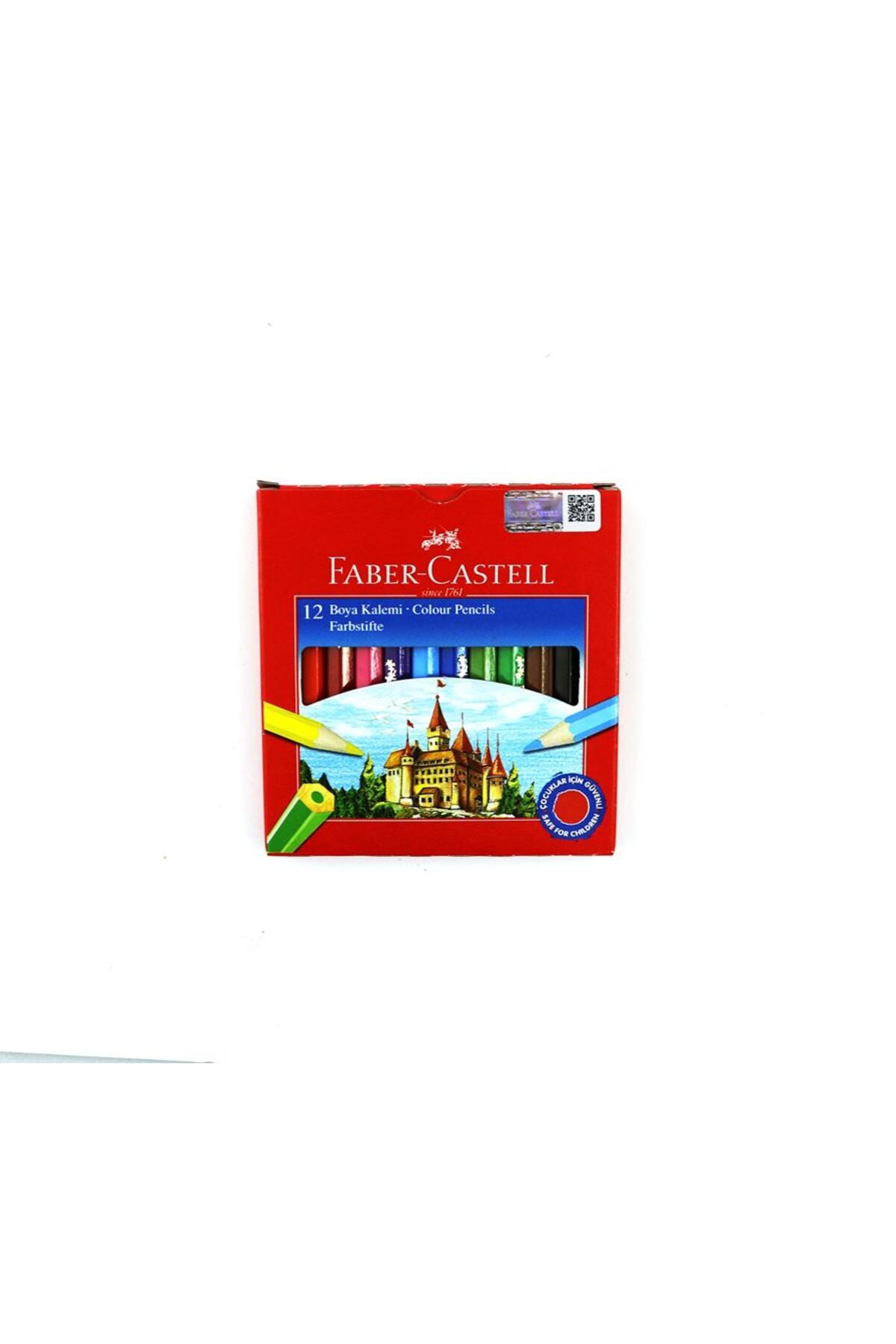 Faber Castell Karton Kutu Boya Kalemi 12 Renk Yarım Boy
