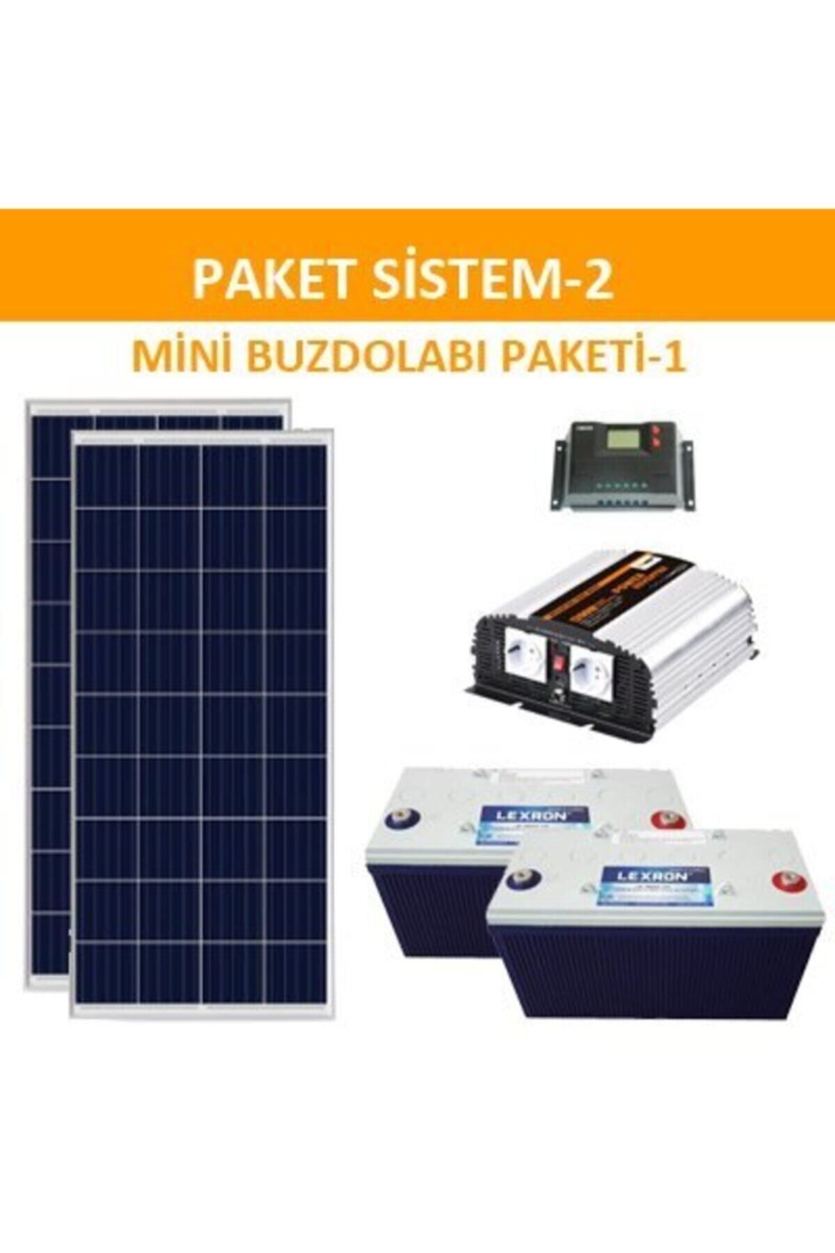 Lexron Mini Bağ Evi Solar Paketi 1200w Inverter 170w Güneş Paneli Paket 2
