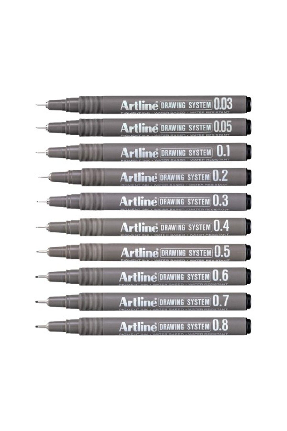 artline Drawing System Teknik Çizim Kalemi 10'lu Set (BRUSH YOK)