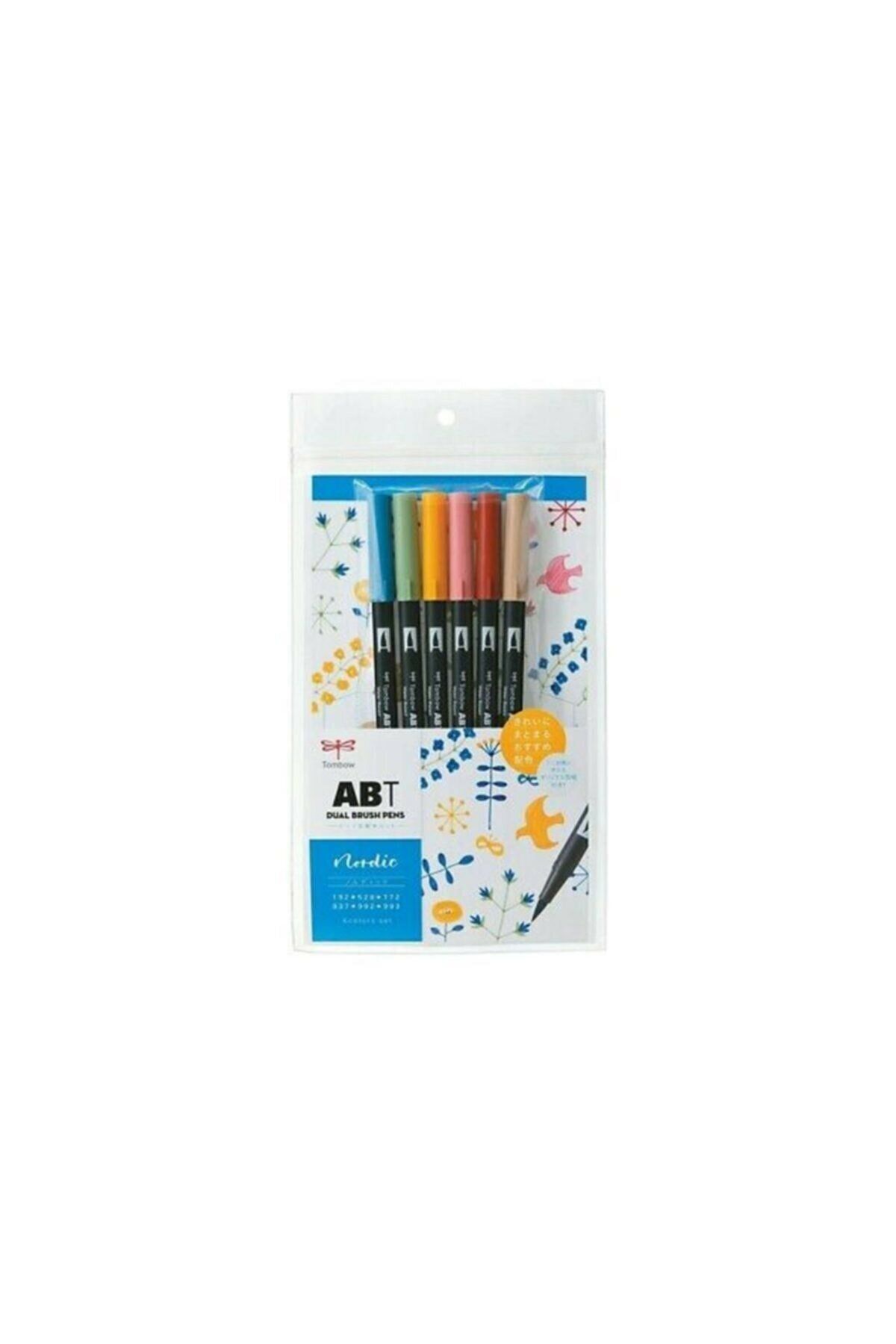 Tombow Abt Dual Brush Pen Grafik Kalemi 6'lı Set - Nordic