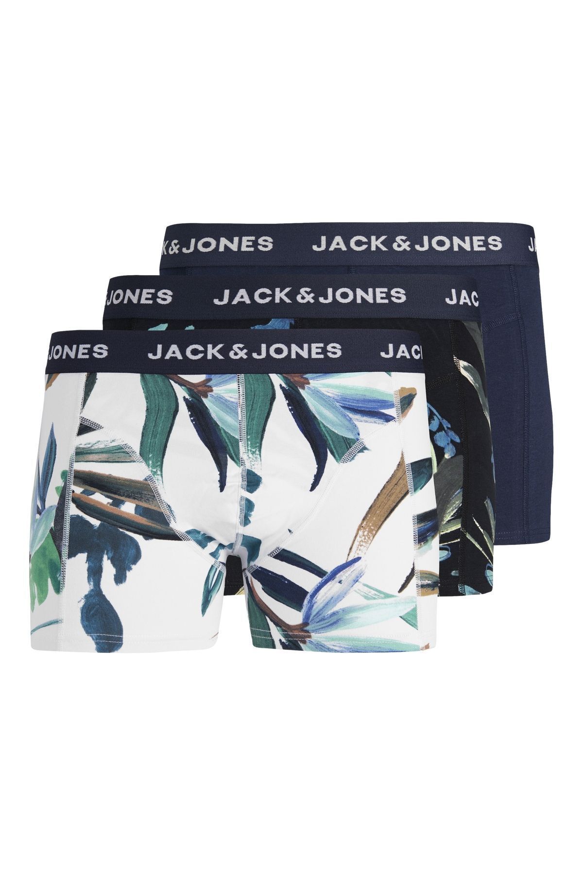 Jack & Jones Jack Jones Jaclouıs Trunks 3 Pack Sn Pls Erkek Lacivert Büyük Beden Boxer 12257400-04
