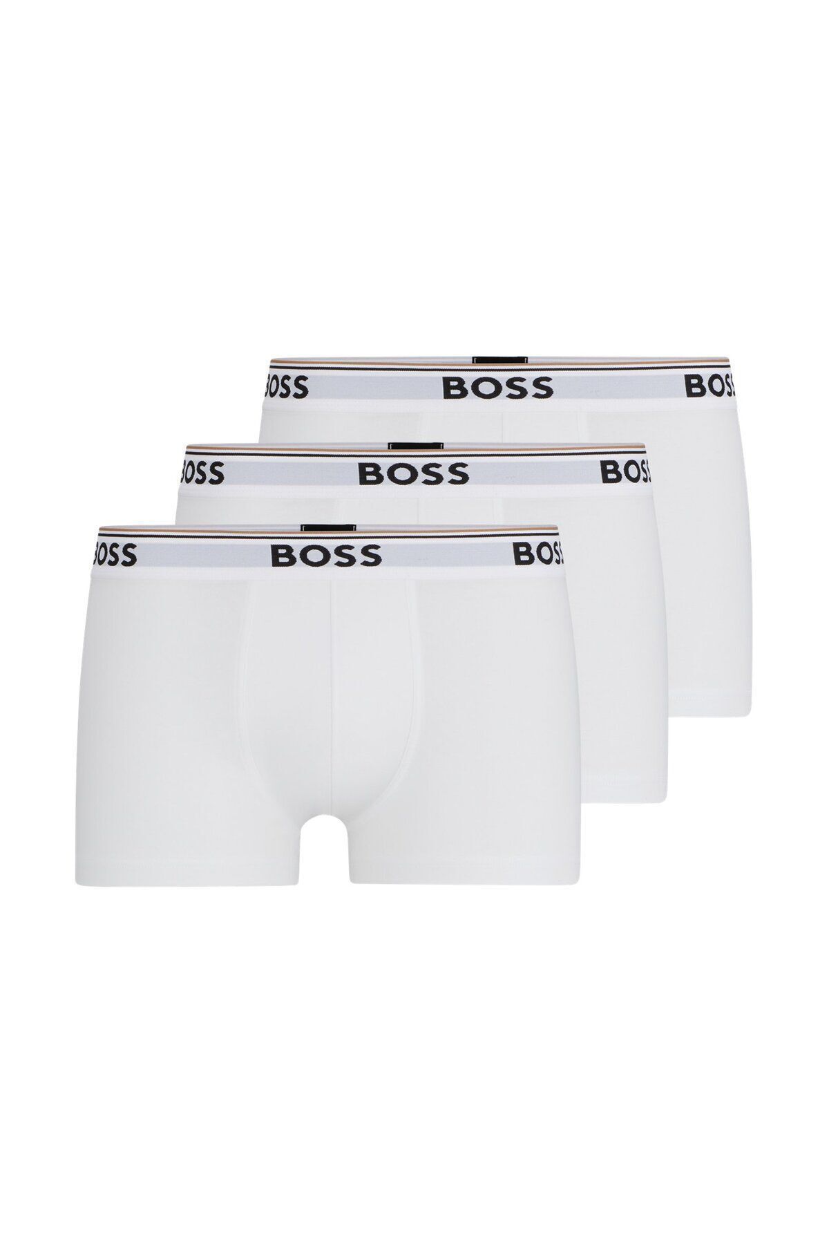 BOSS Erkek Marka Logolu Beli Lastikli Beyaz Boxer 50475274-100