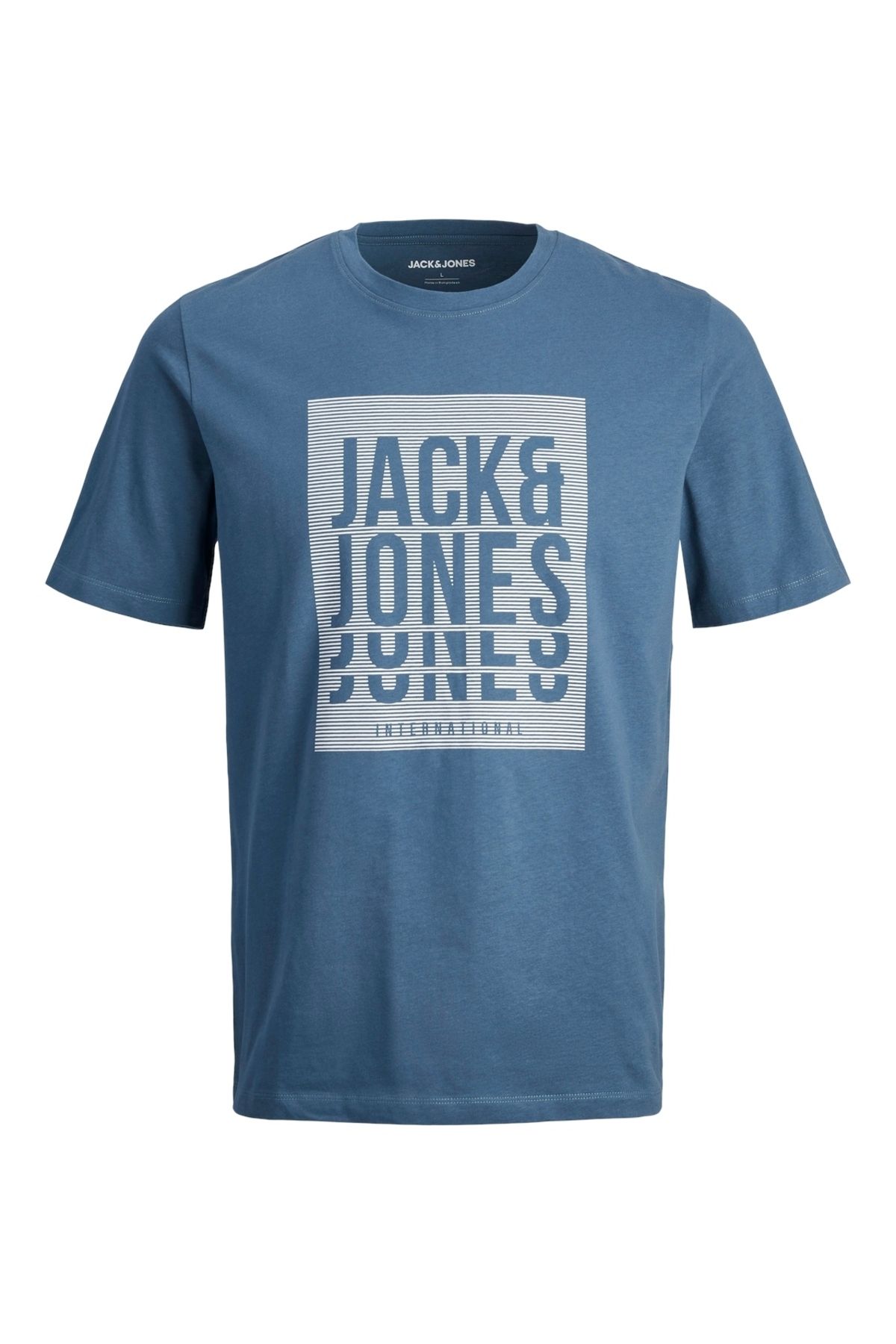 Jack & Jones Jjflınt Tee Ss Crew Neck Erkek T-shirt 12248614 Ensign Blue