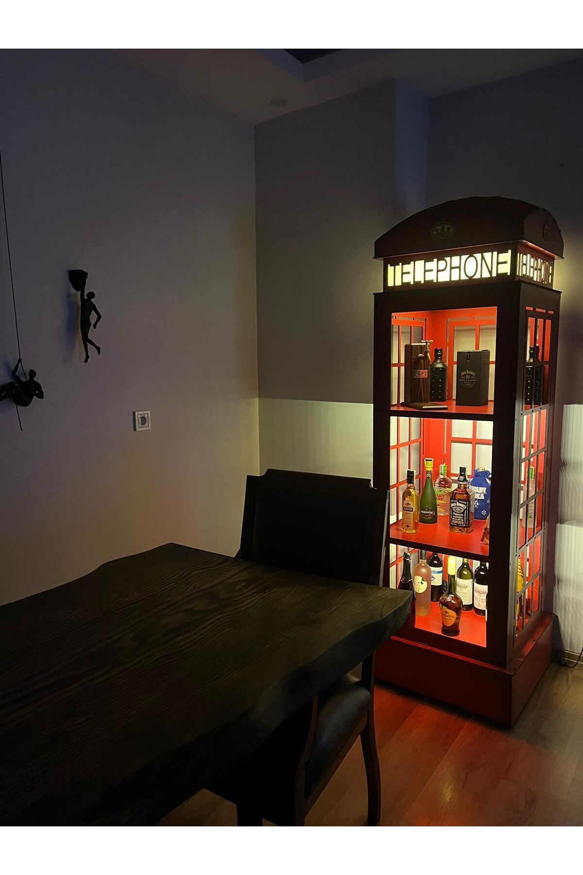 Fantasy Decorative İngiltere Telefon Kulübesi Kitaplık // Kişiye Özel Ayarlanabilir Kitaplık