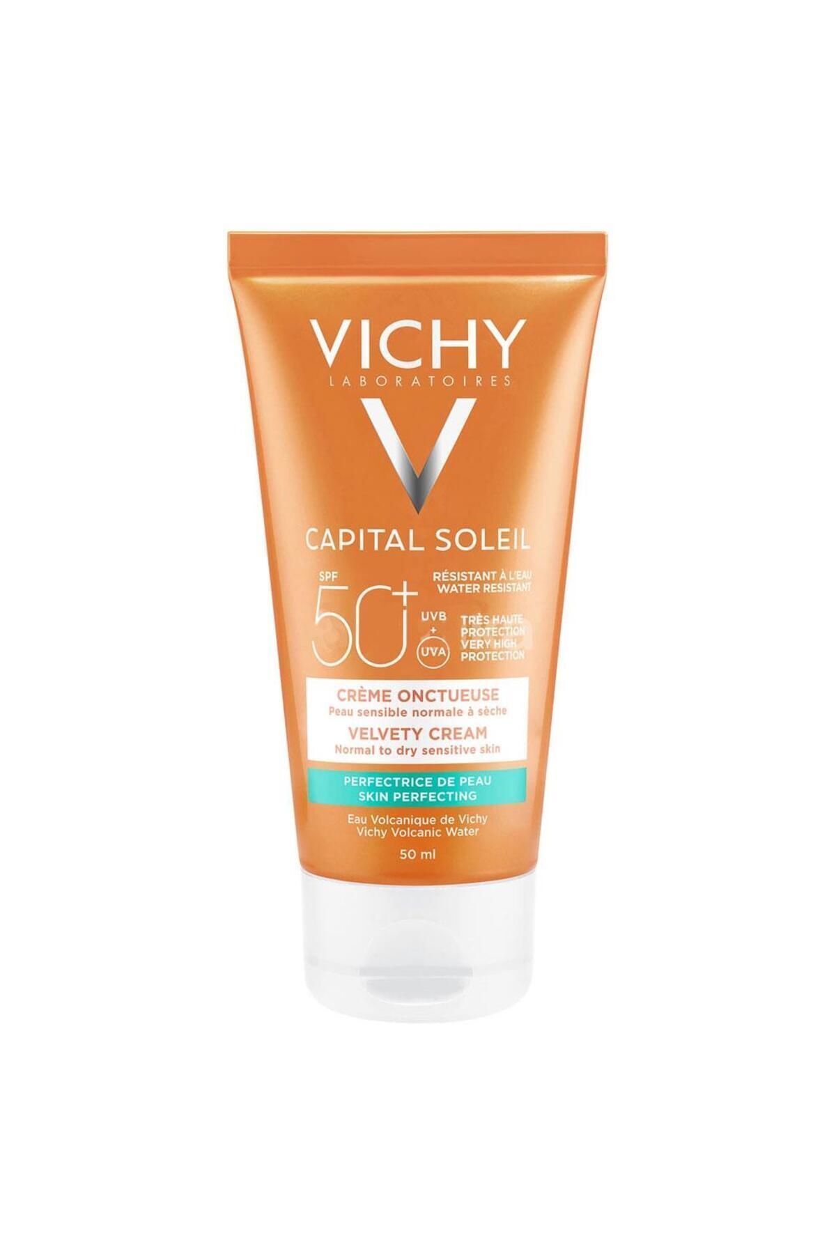 Vichy Velvety Cream - Çok yüksek korumalı güneş koruyucu yüz kremi SPF 50+