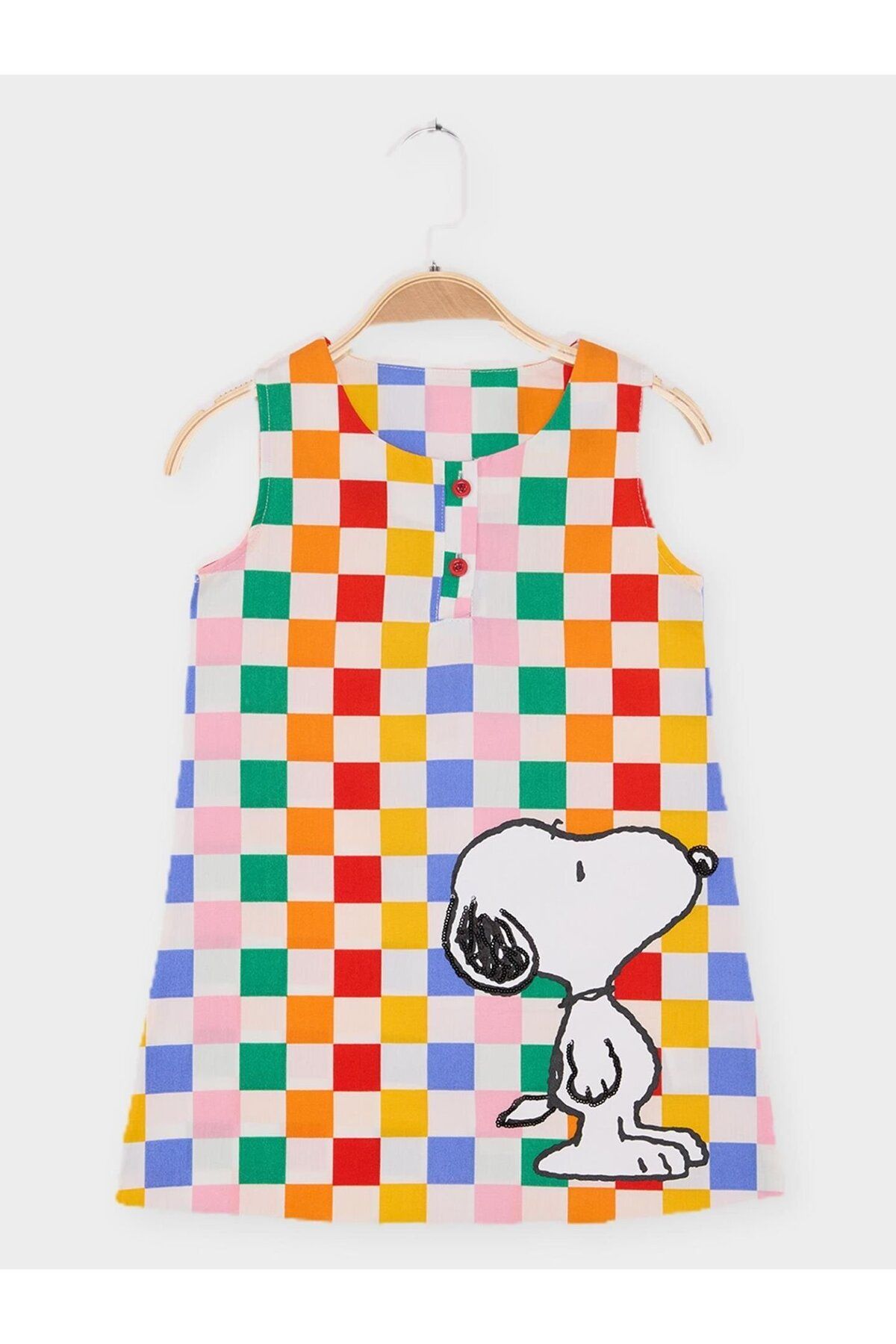 SNOOPY Lisansli Elbise Multicolor