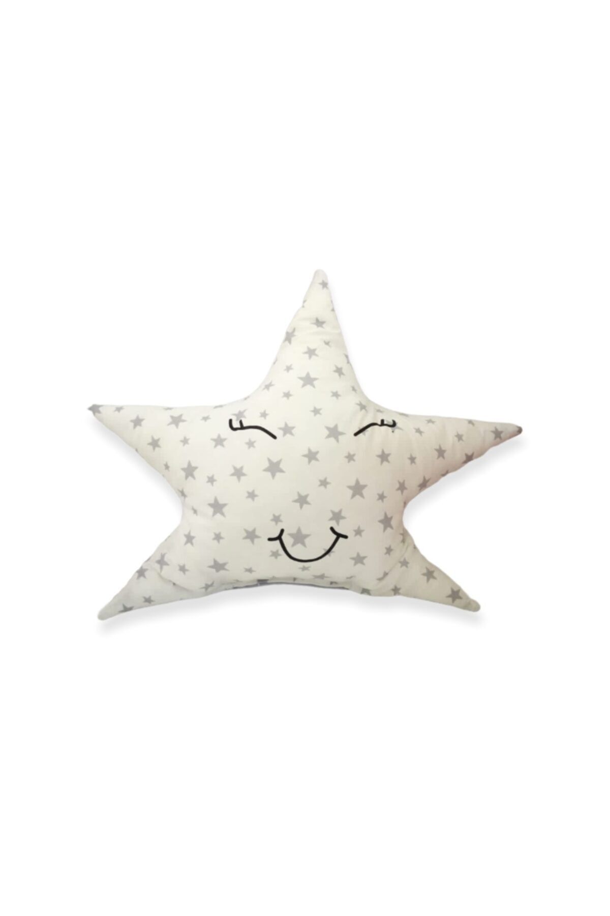 Bebek Özel Yıldız Model Yastık Uyku Arkadaşı Süs Yastık Gri Yıldızlı